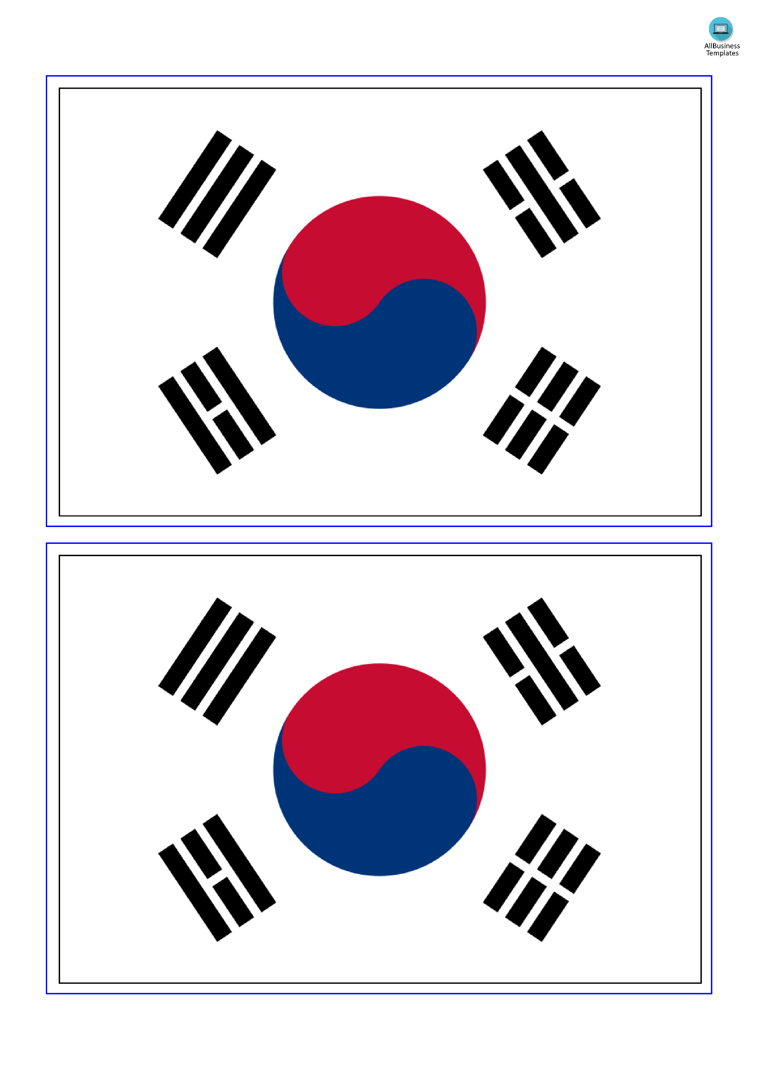  South Korea  Flag  Templates at allbusinesstemplates com