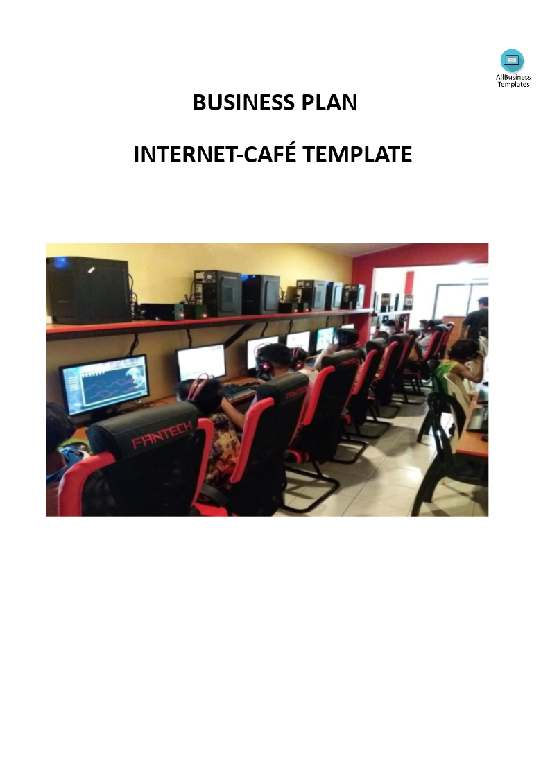 internet cafe business plan sample Hauptschablonenbild