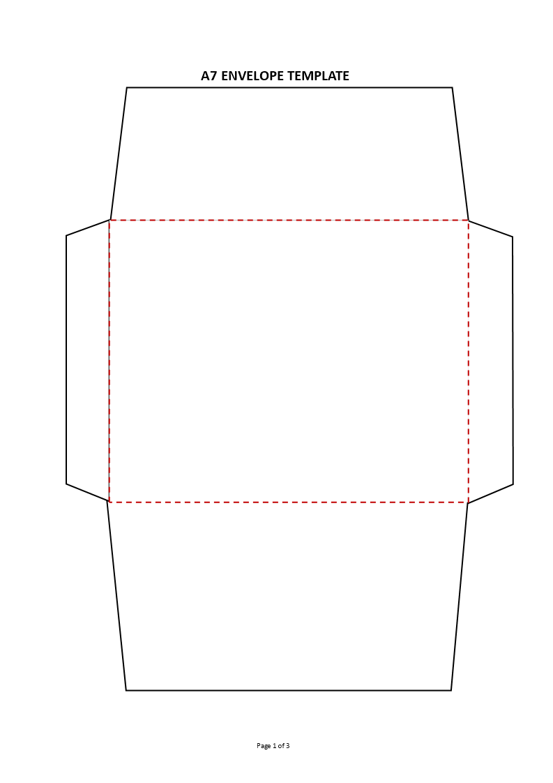 A7 Envelope Template Printable