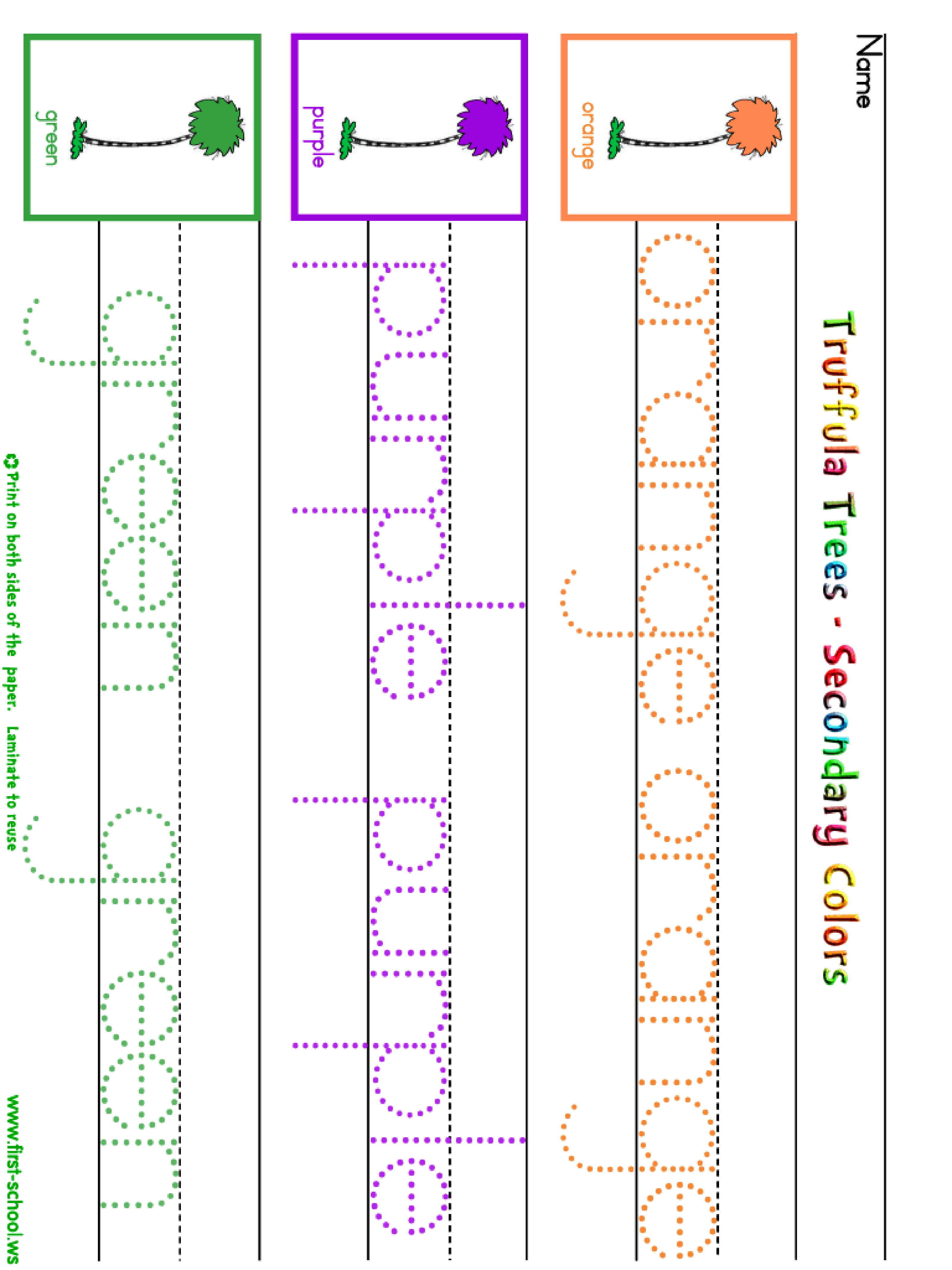 secondary colors template voorbeeld afbeelding 