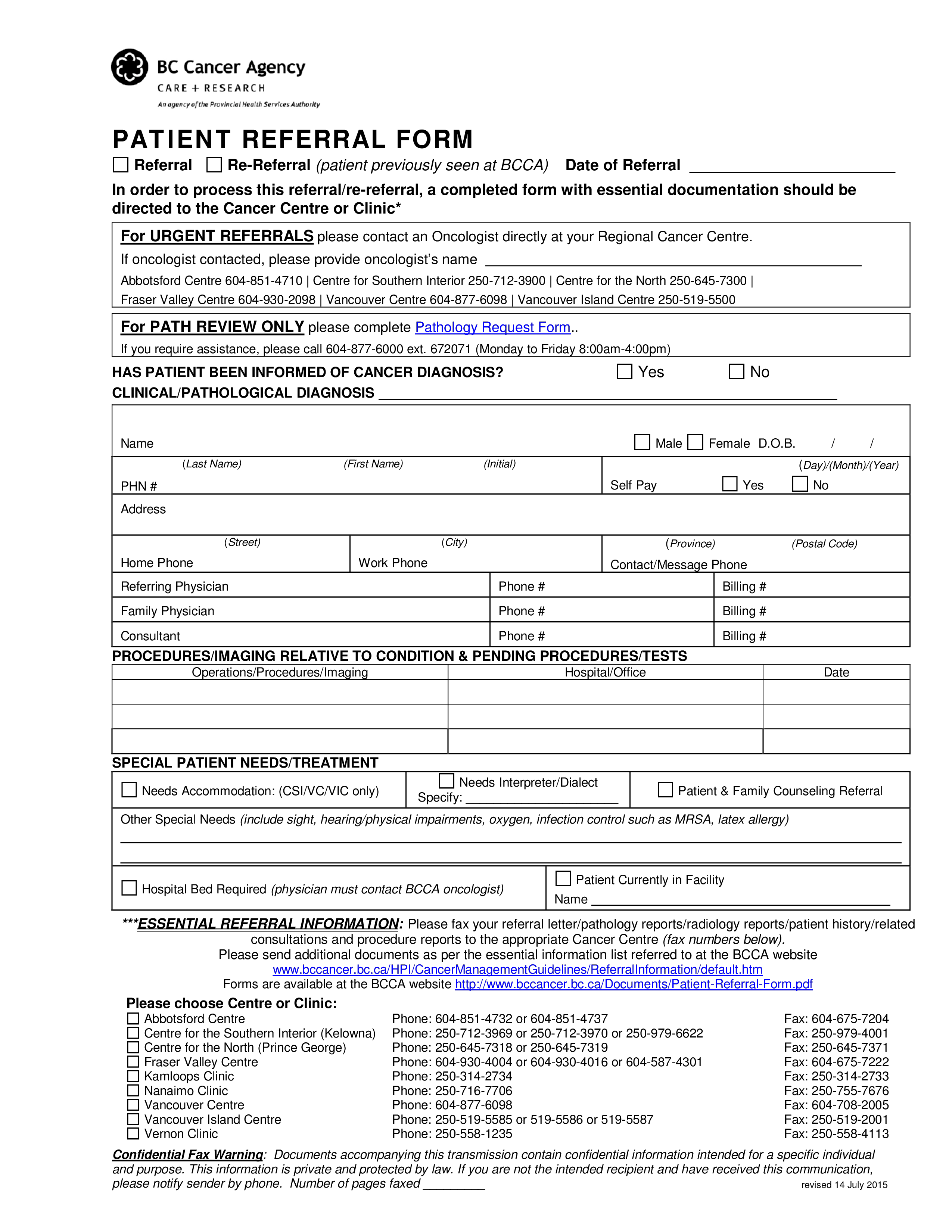 Patient Referral Form main image