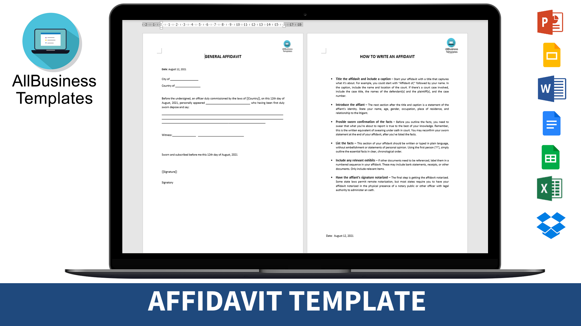 Affidavit Form main image