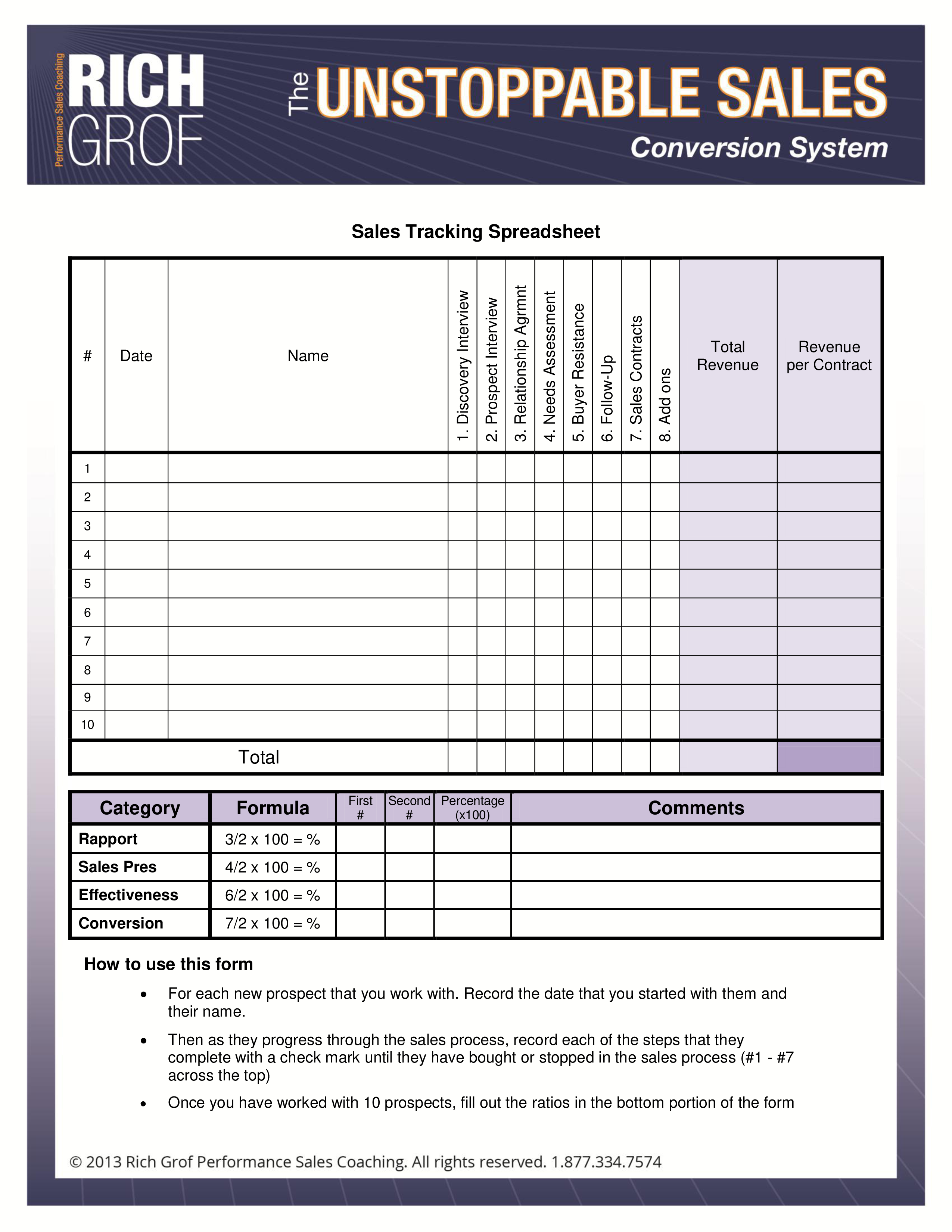 Sales Spreadsheet Templates at