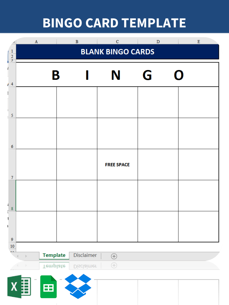 blank bingo cards modèles