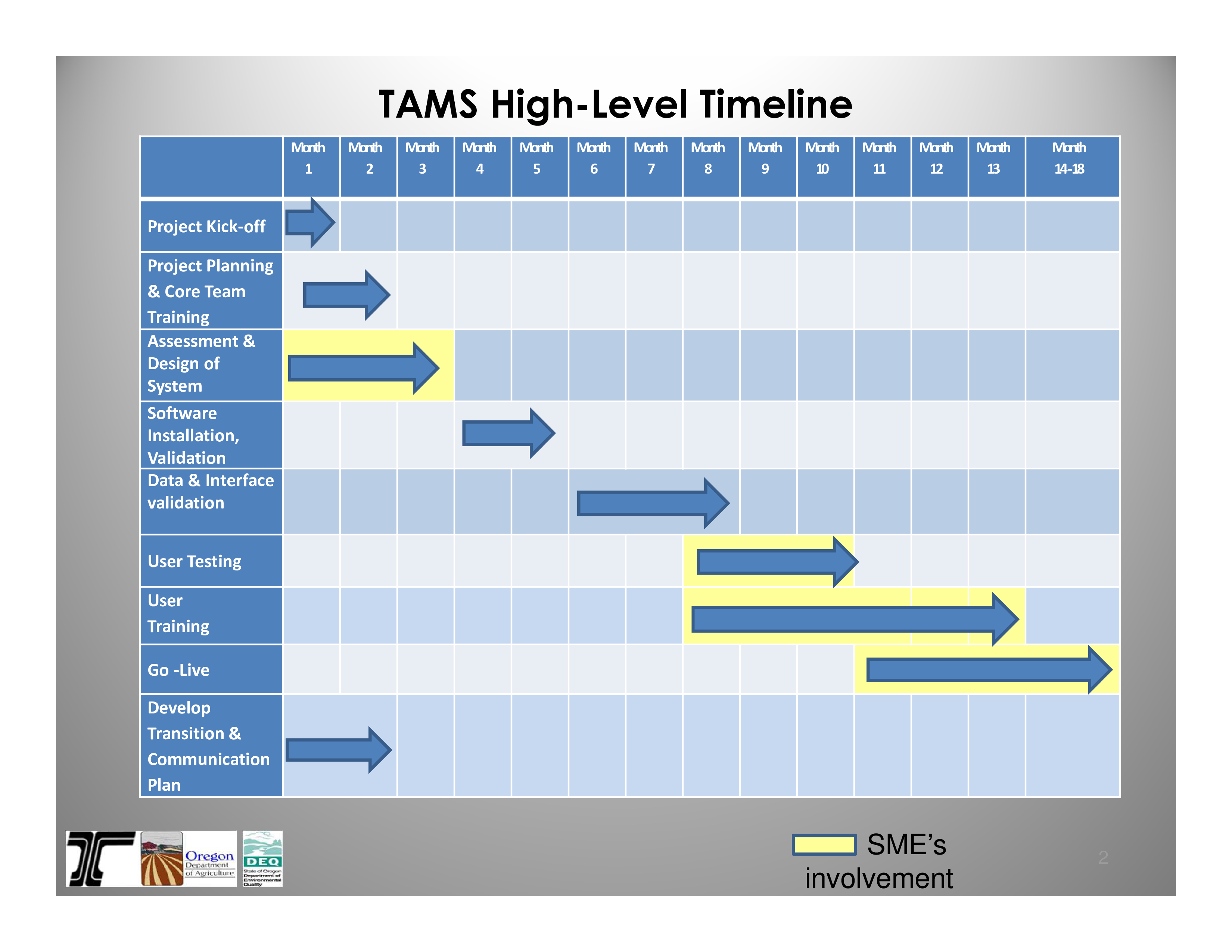 High Level Timeline 模板