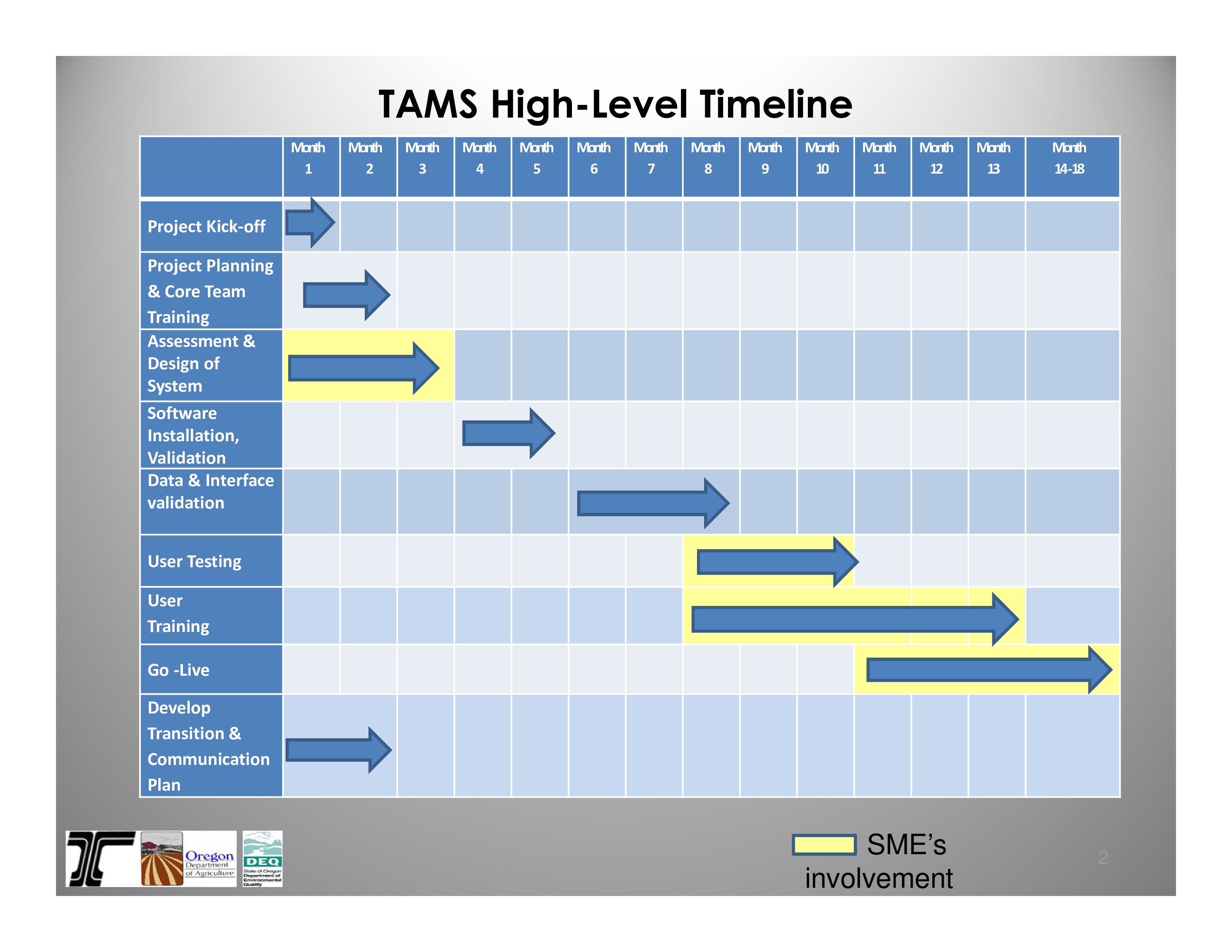 High Level Timeline 模板