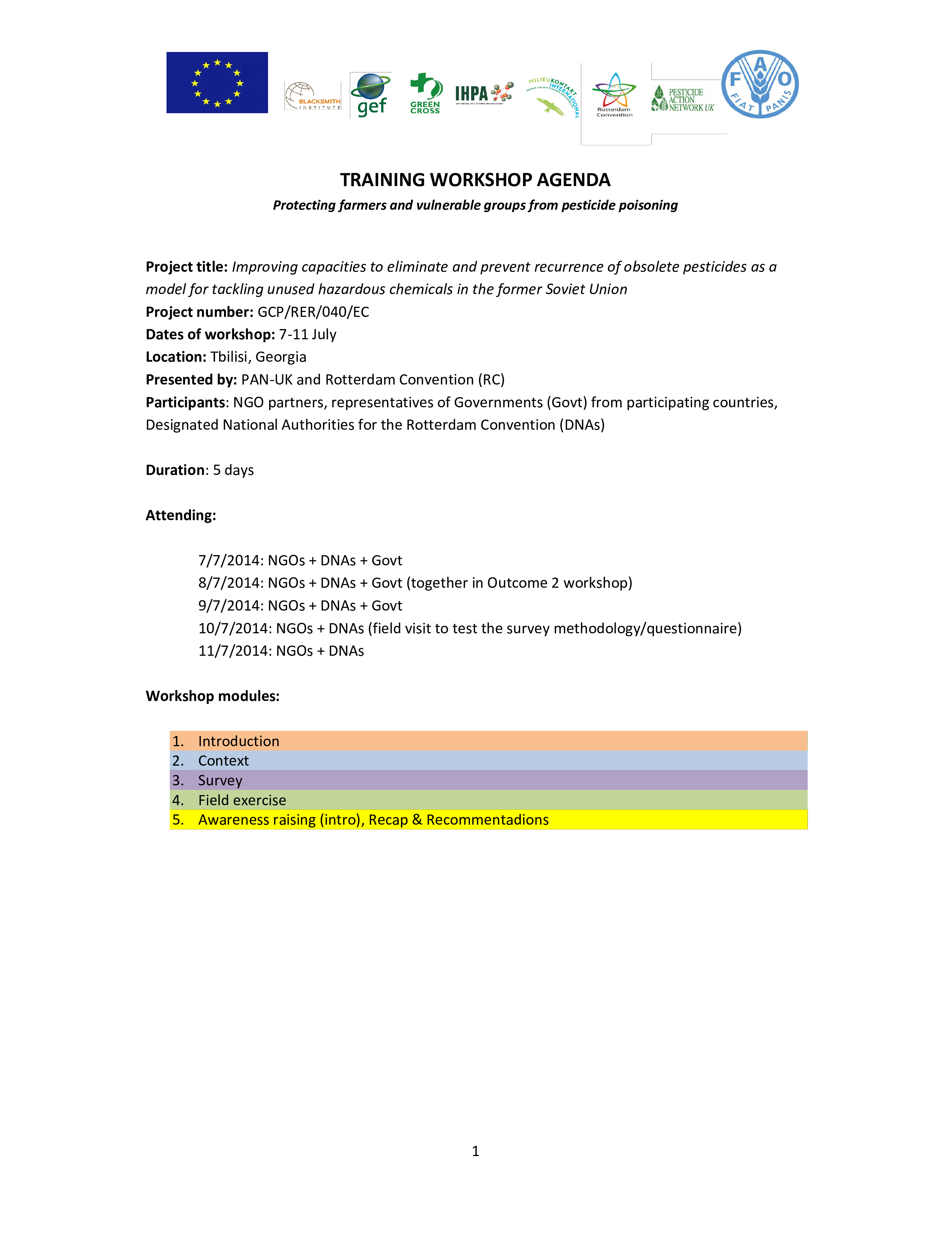 training workshop agenda template