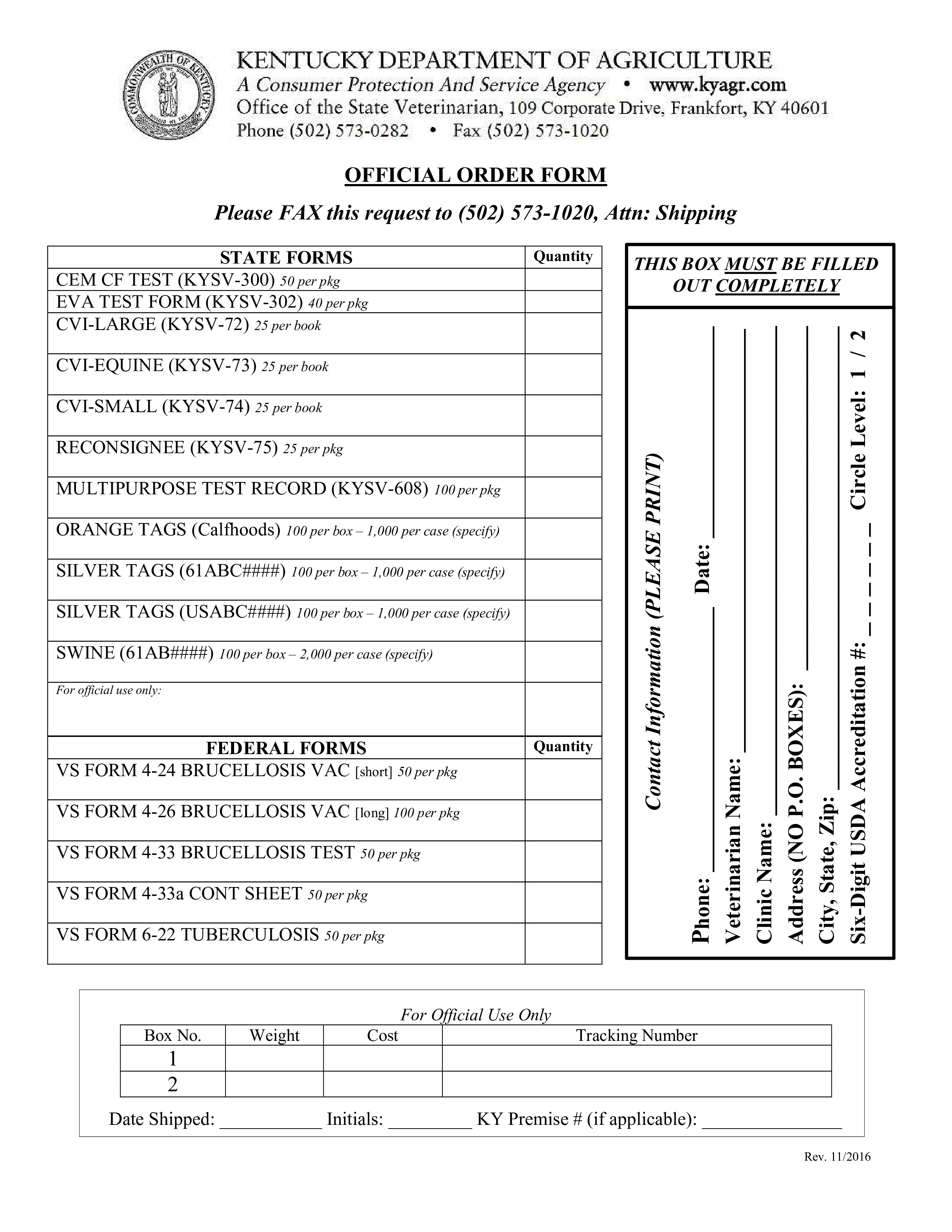 printable official order form plantilla imagen principal