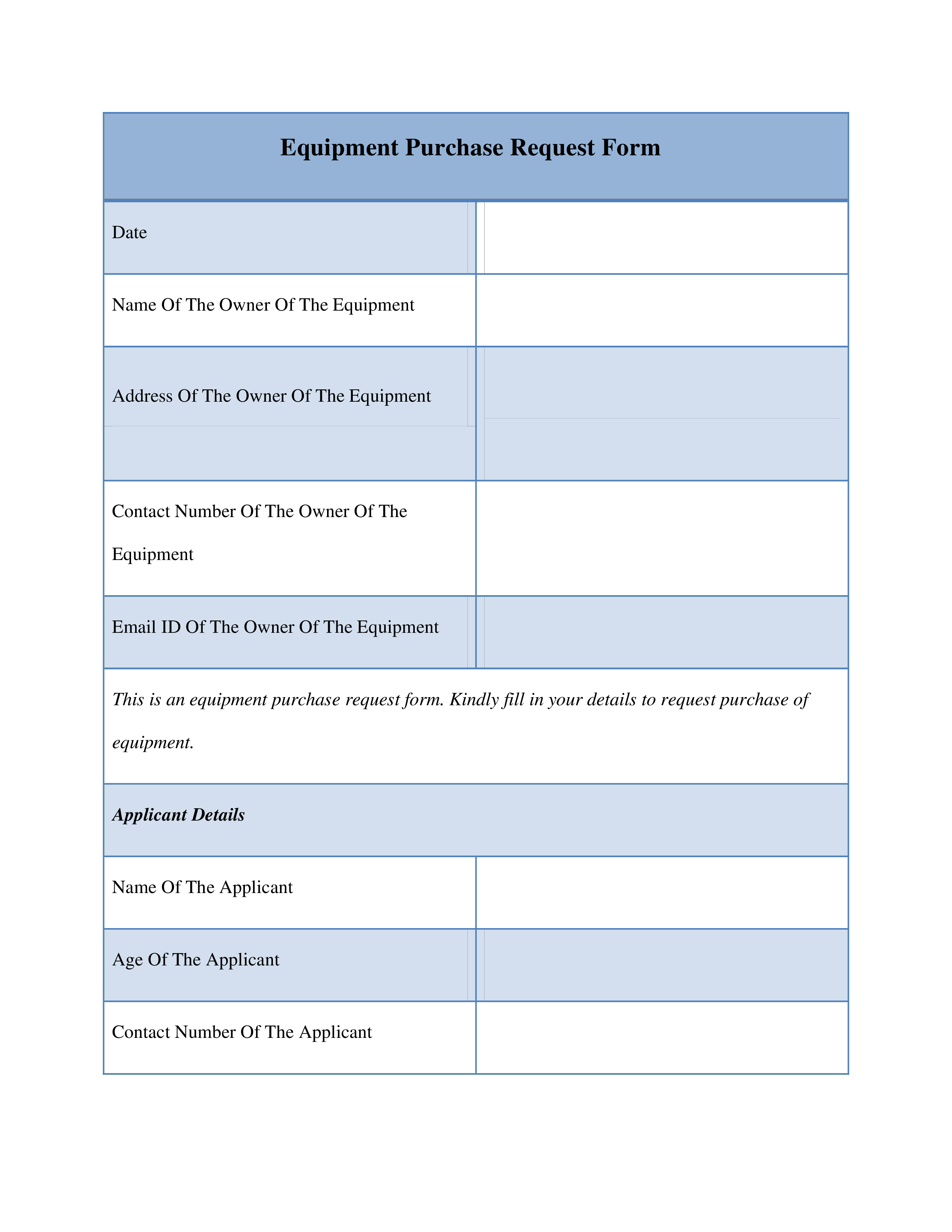 sample equipment purchase request form voorbeeld afbeelding 