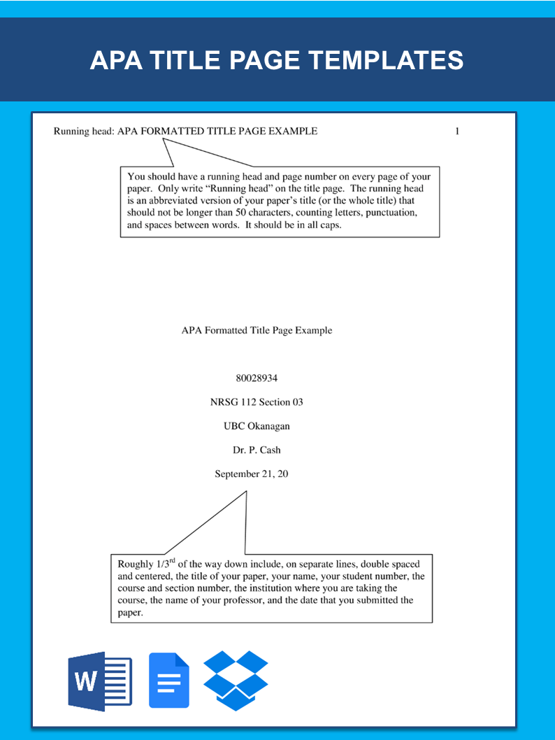 apa title page for research paper