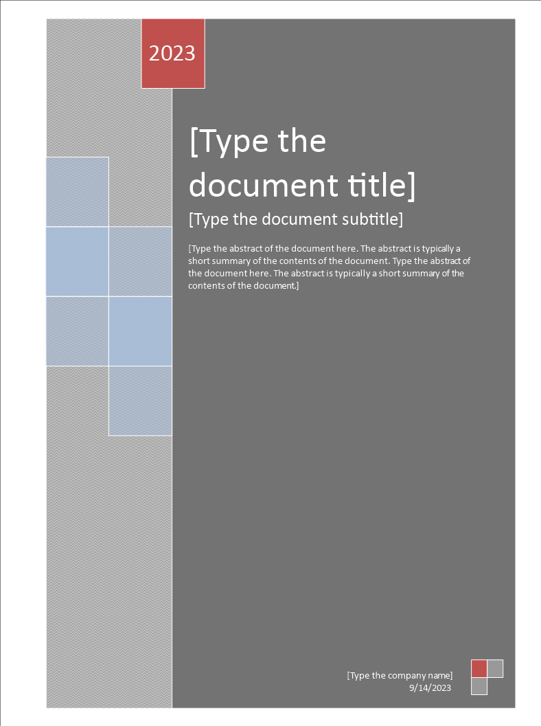 report cover template Hauptschablonenbild