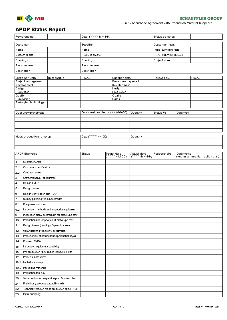 Excel Status Report 模板