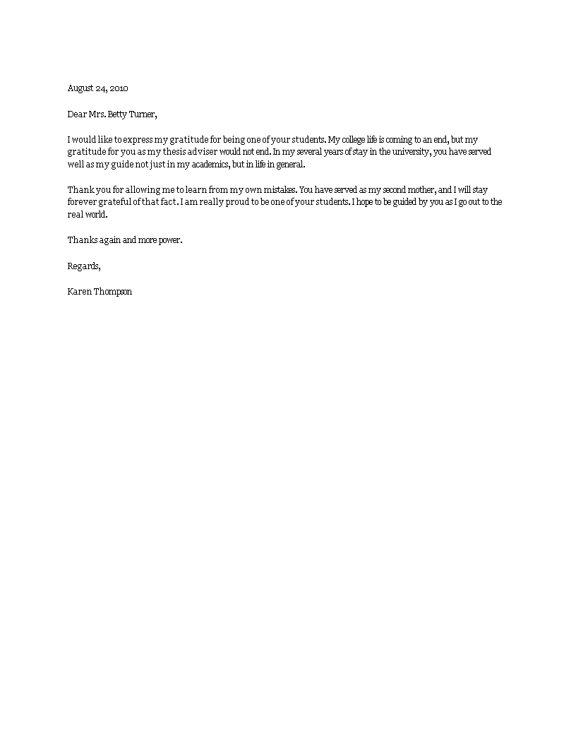 thank you letter to a teacher template