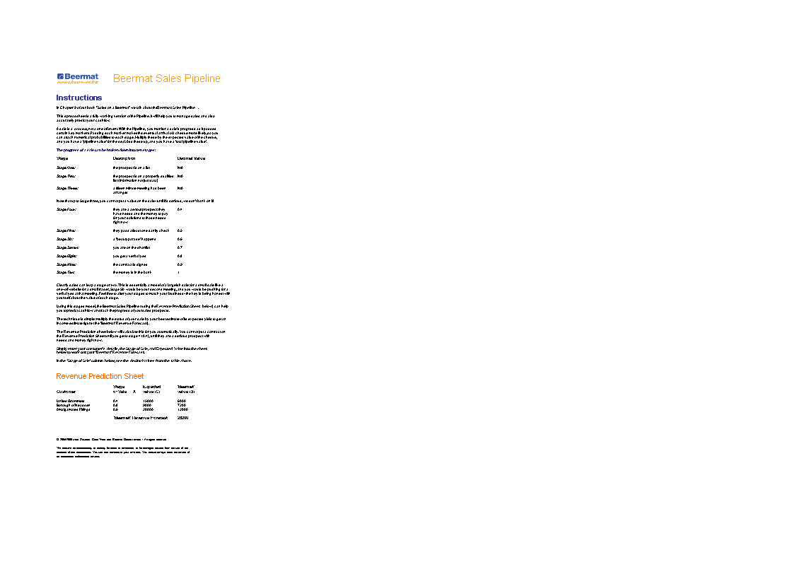 sales pipeline excel voorbeeld afbeelding 