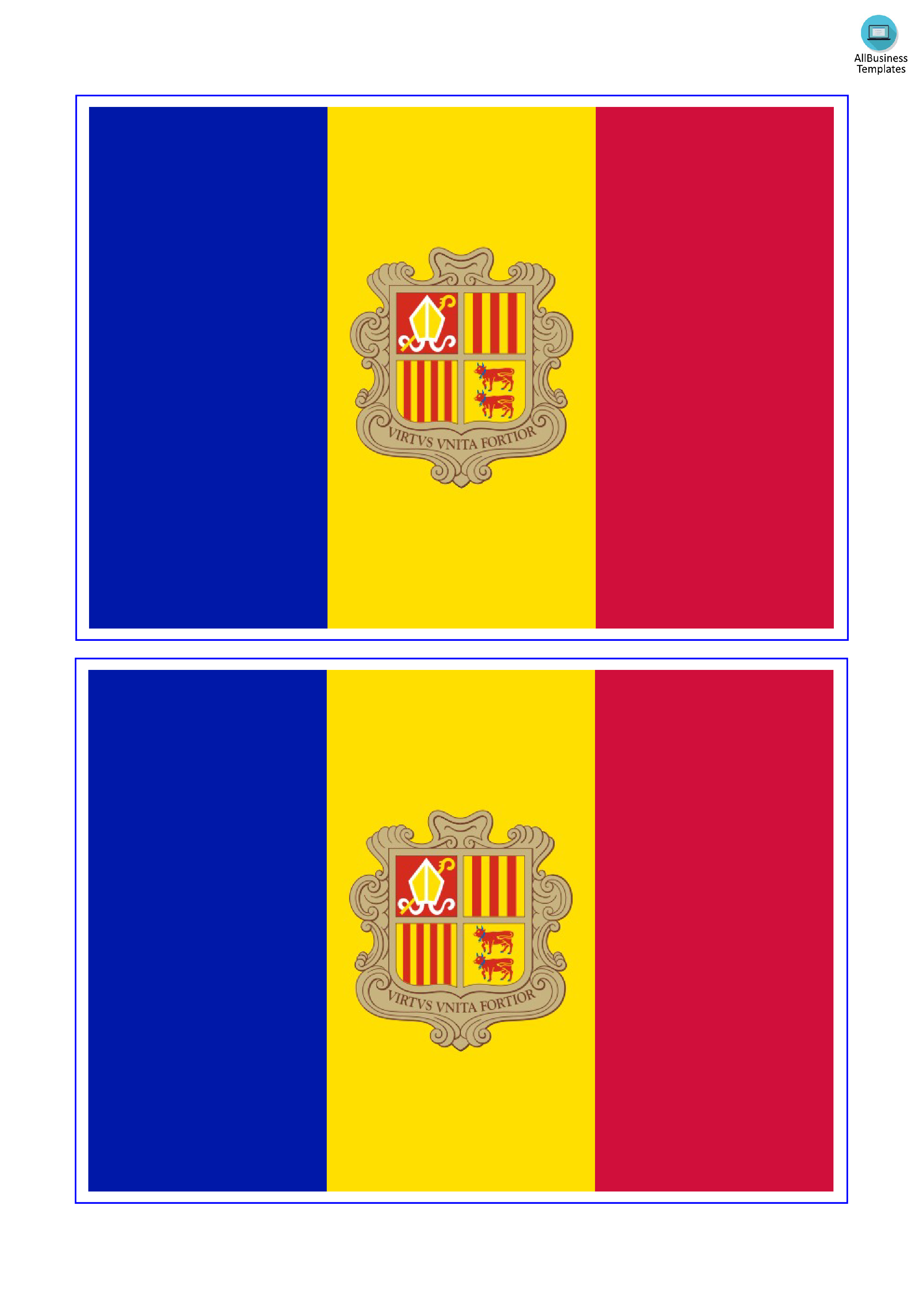 andorra flag template