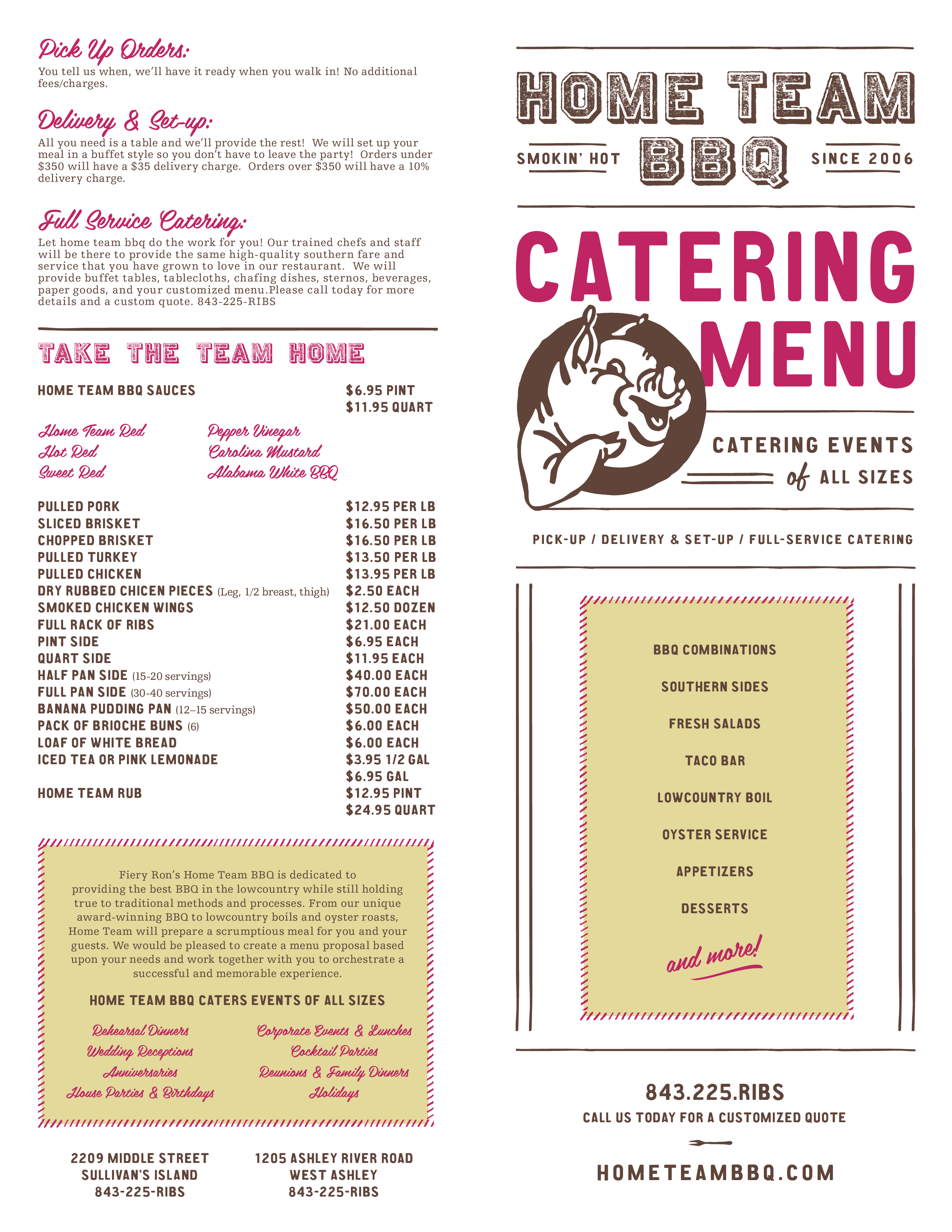 catering menu proposal template