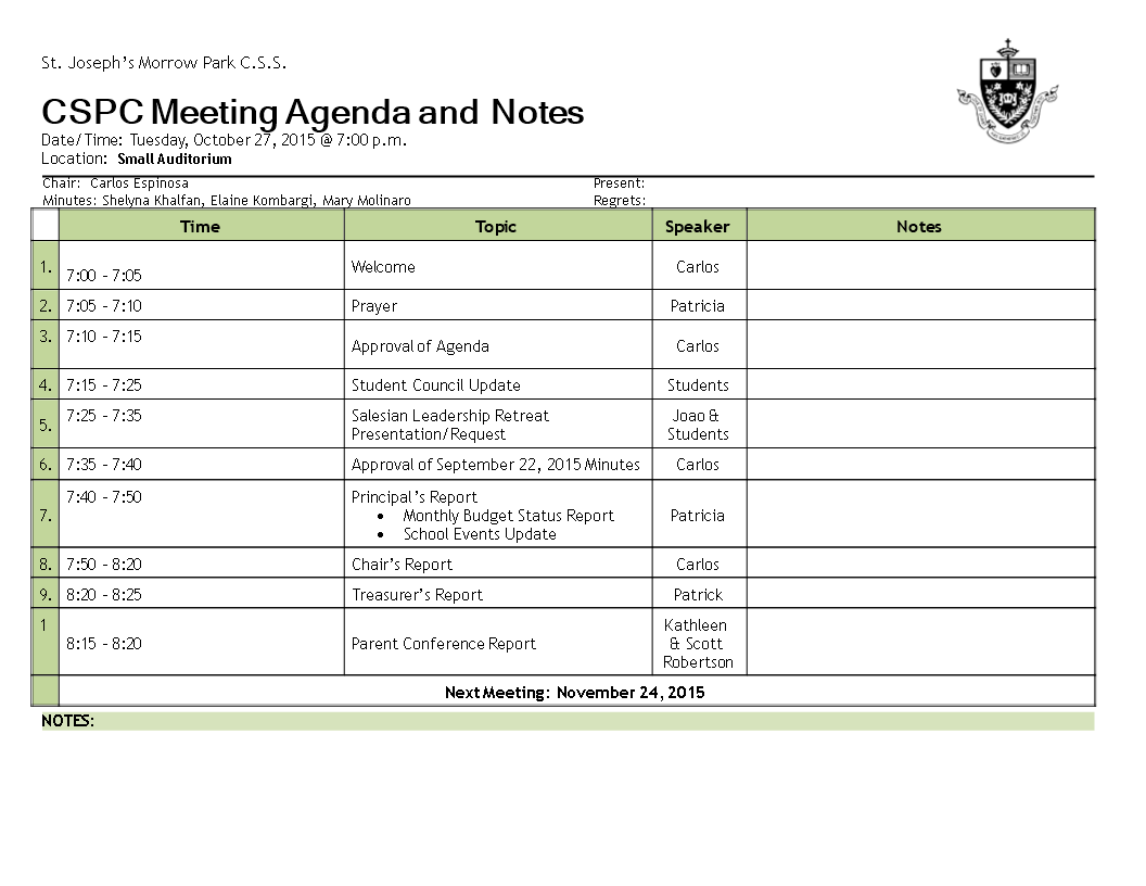 staff meeting notes plantilla imagen principal