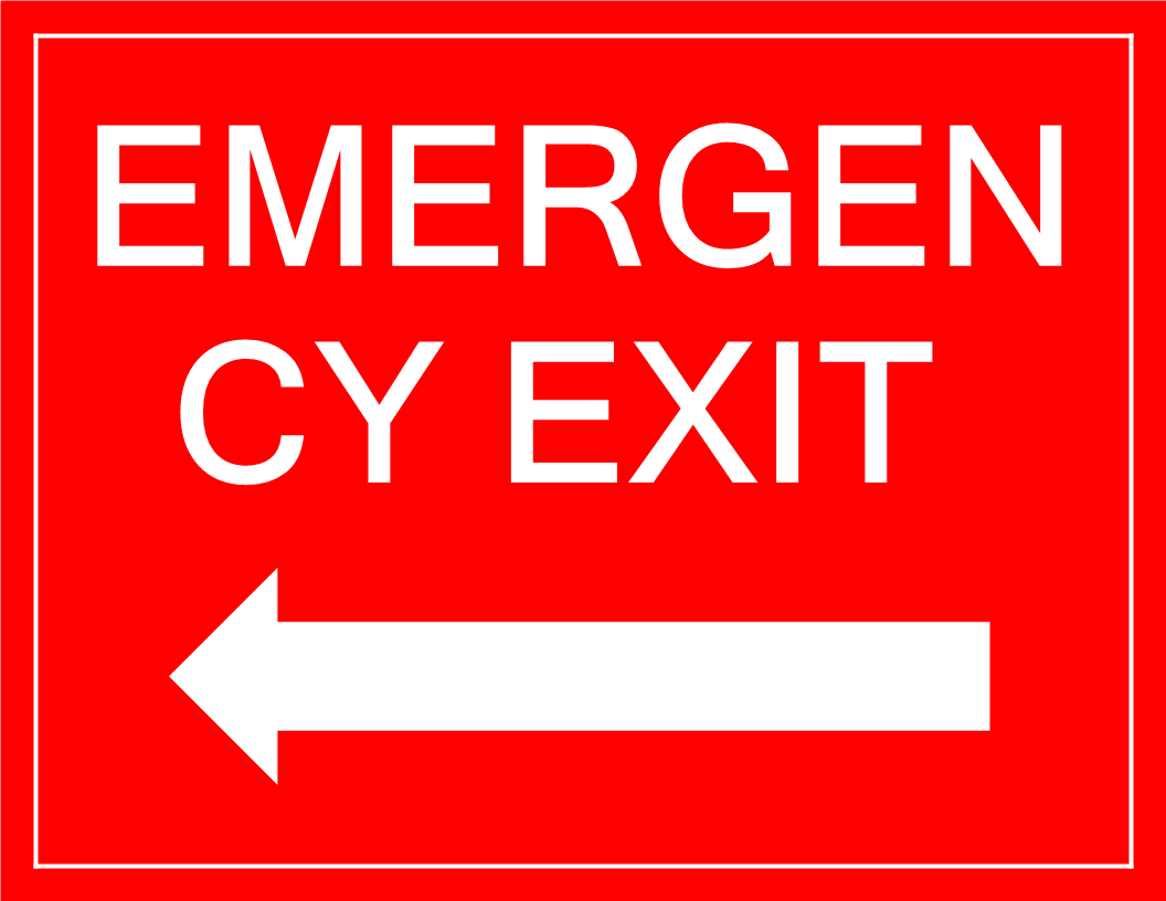 emergency exit sign model plantilla imagen principal
