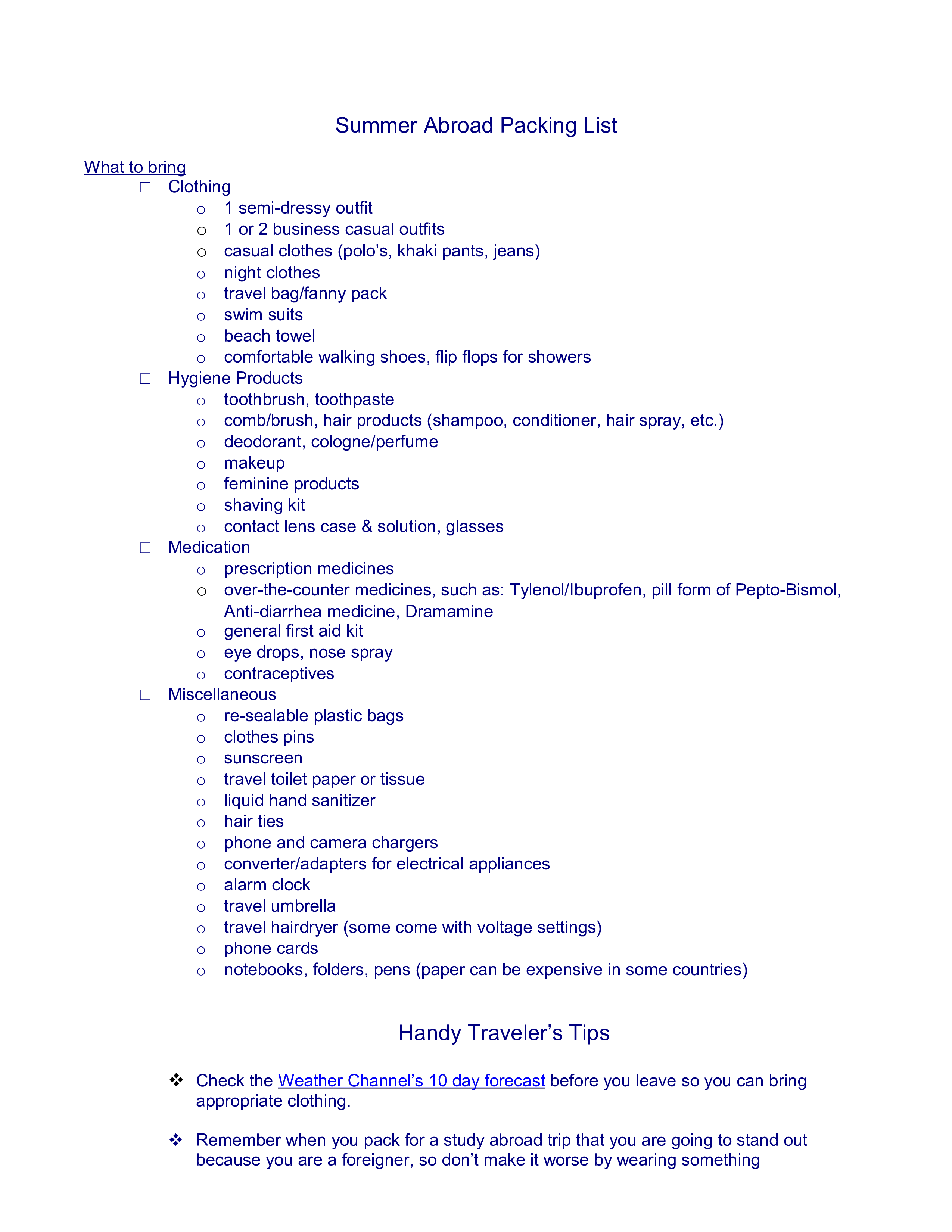 packing list for summer vacation plantilla imagen principal