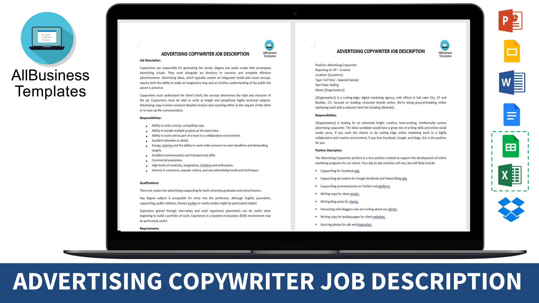 Advertising junior copywriter job description