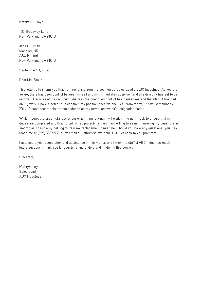 Rude Boss Resignation Letter | Templates at 
