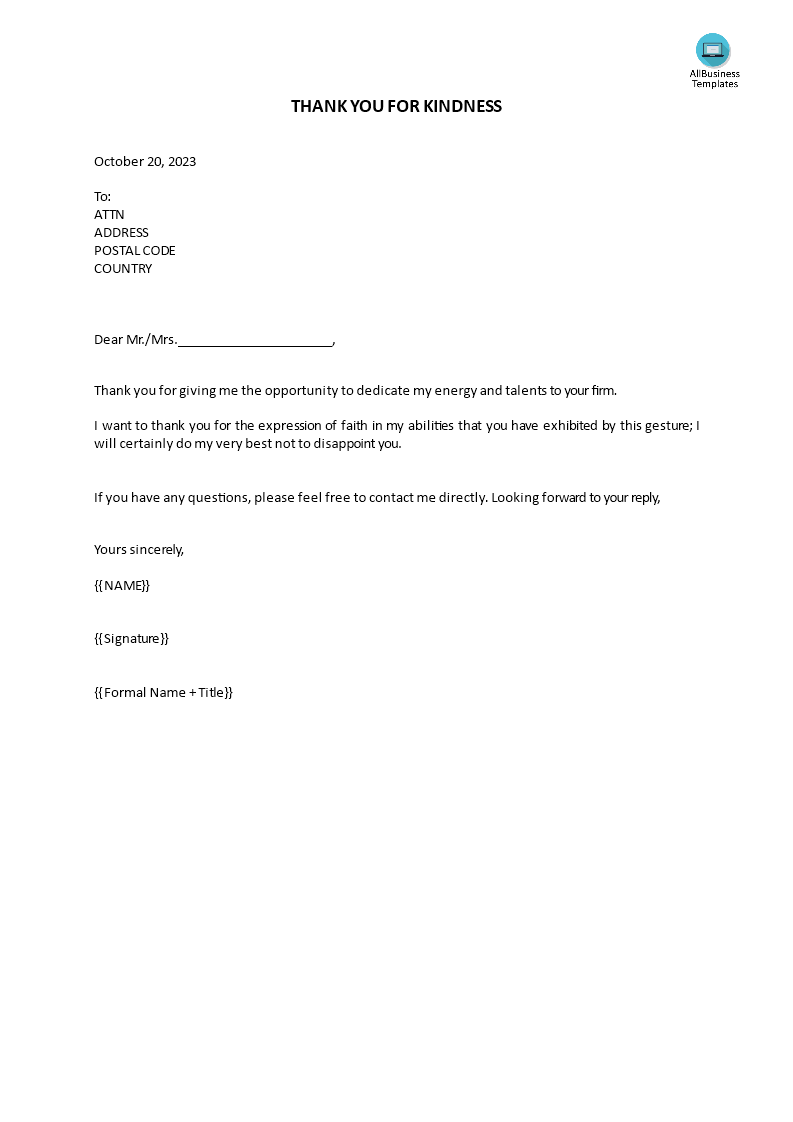 thank you for comments on product performance letter template