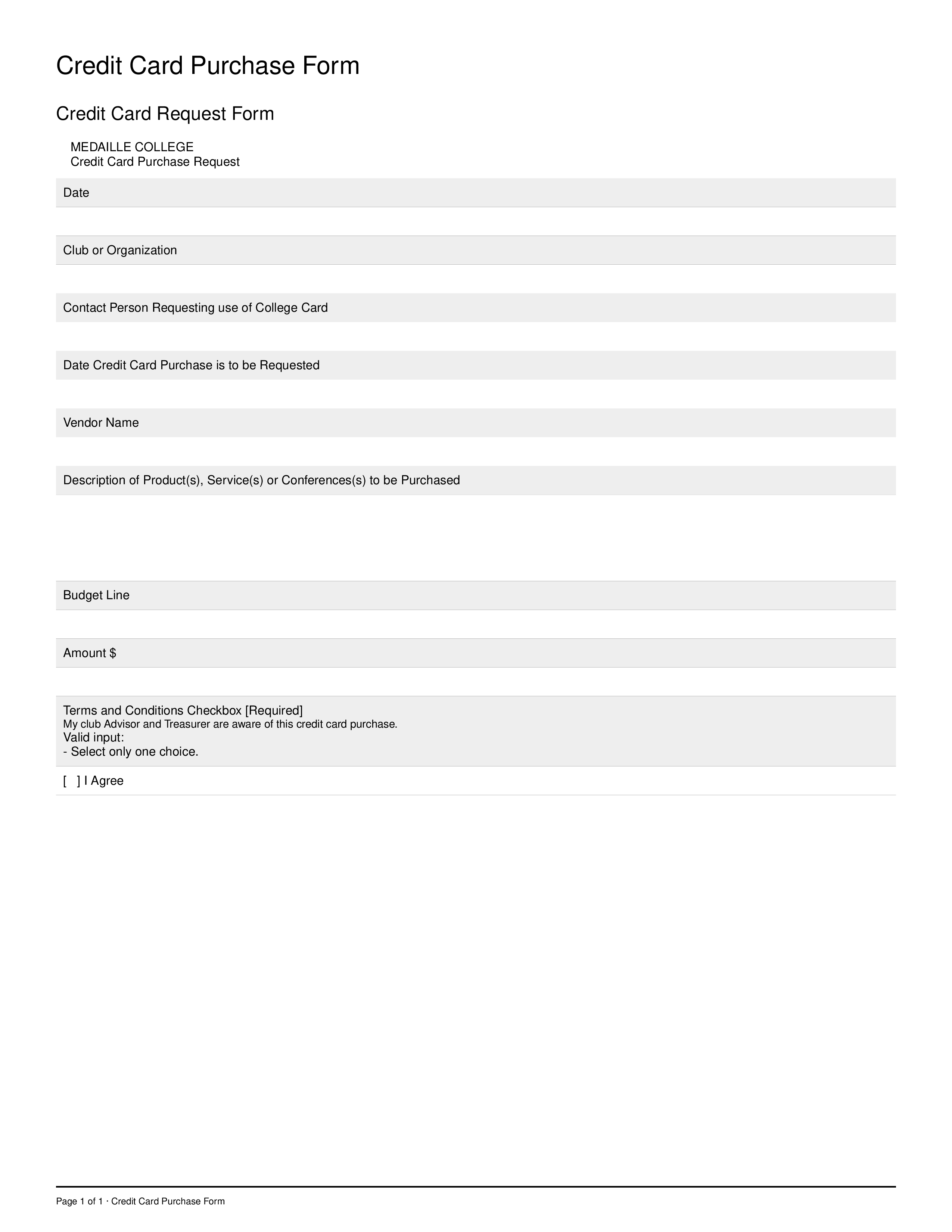 Kostenloses Credit Card Request Form With Regard To Order Form With Credit Card Template