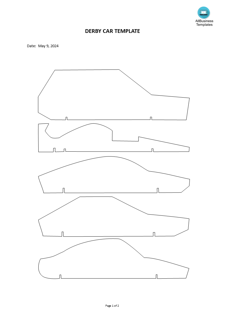 Derby Car Template main image