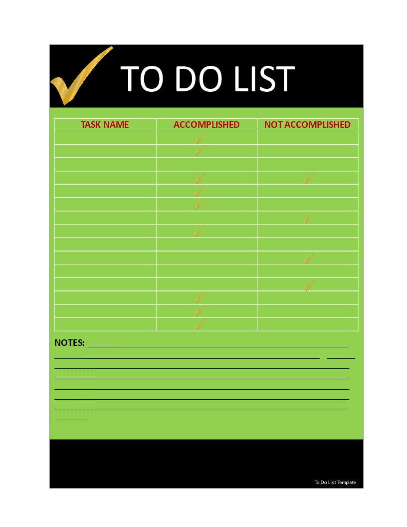 to do list Hauptschablonenbild