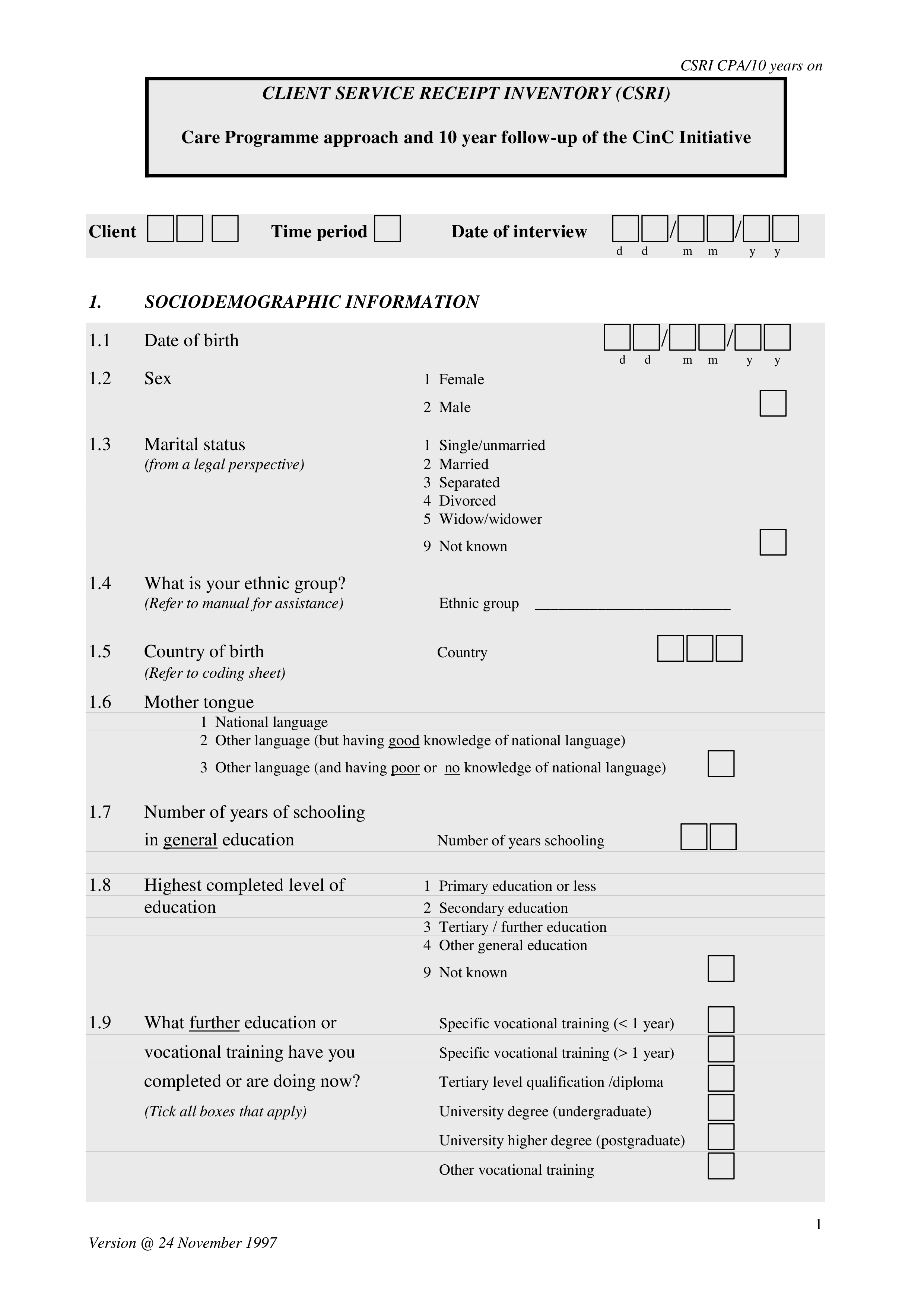 client service template