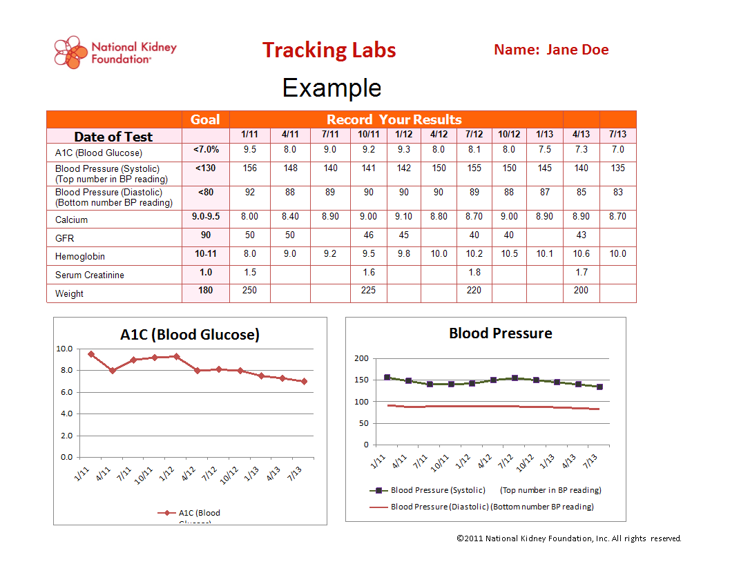 blood pressure log sheet Hauptschablonenbild