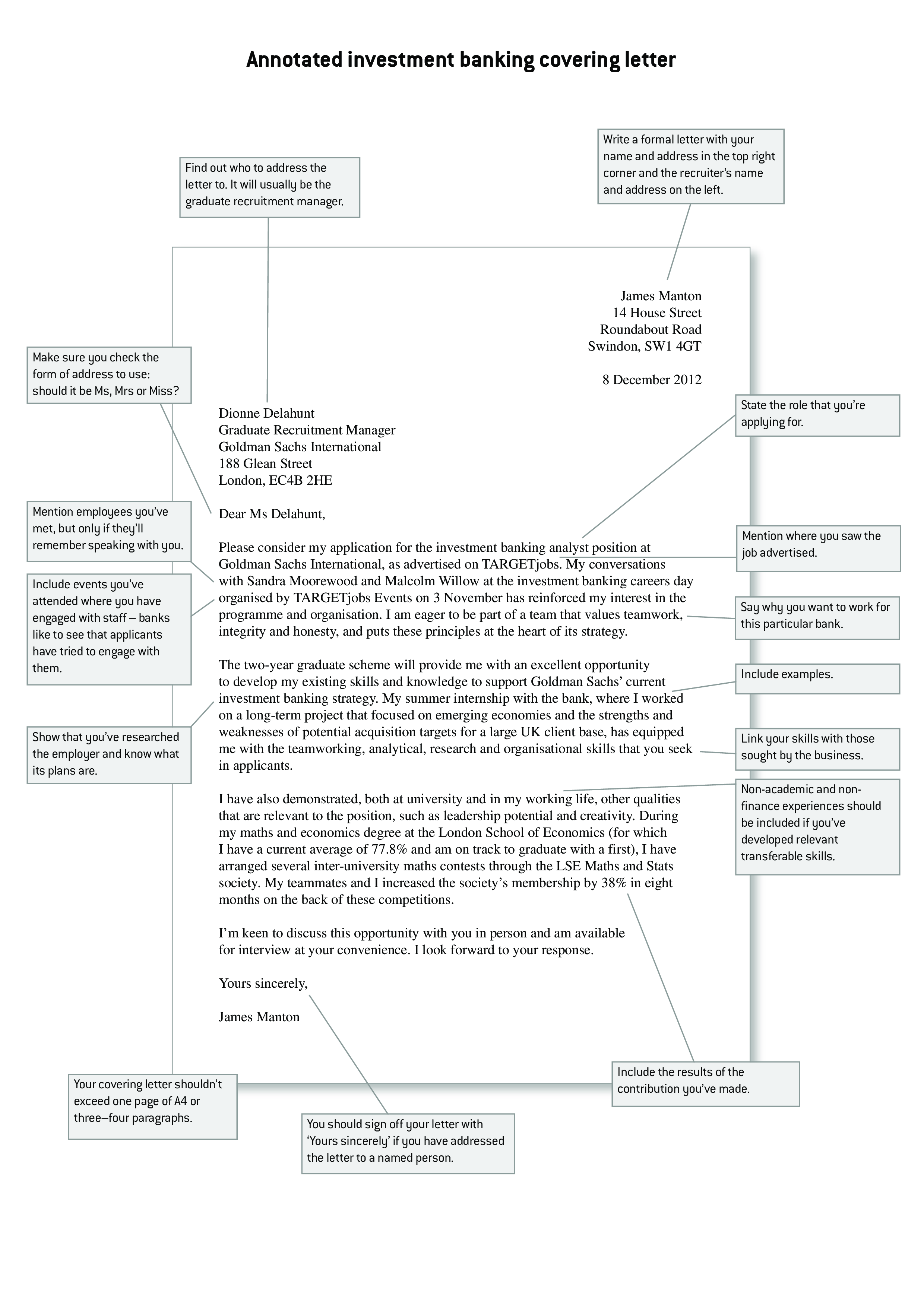 Investment Bank Application Letter 模板