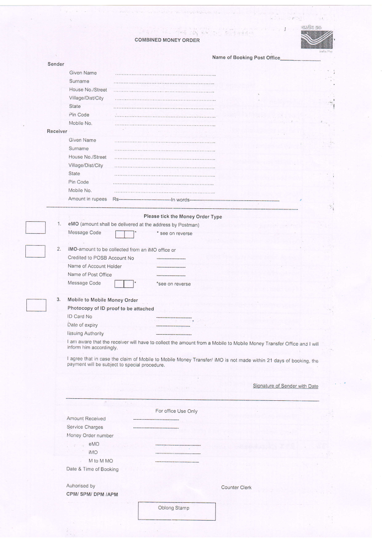 money order template