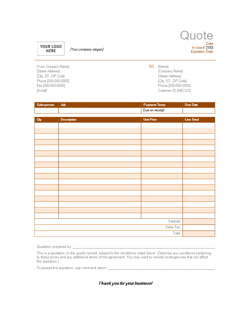 catering company template