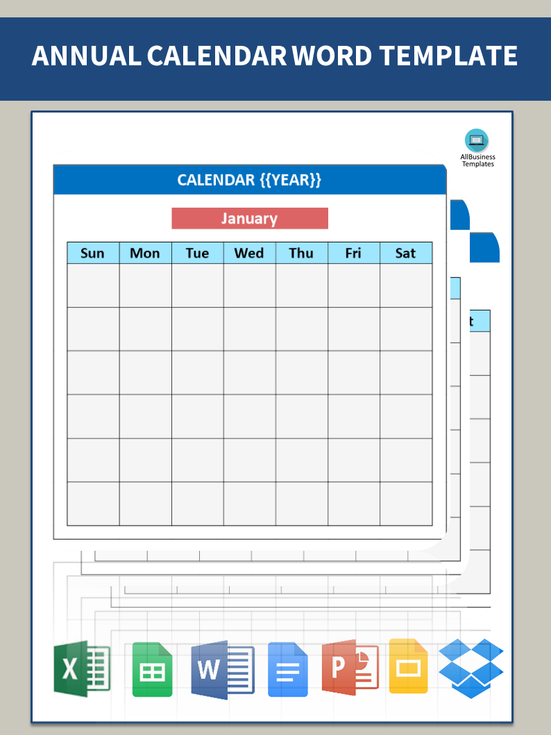 Calendar Template Word main image