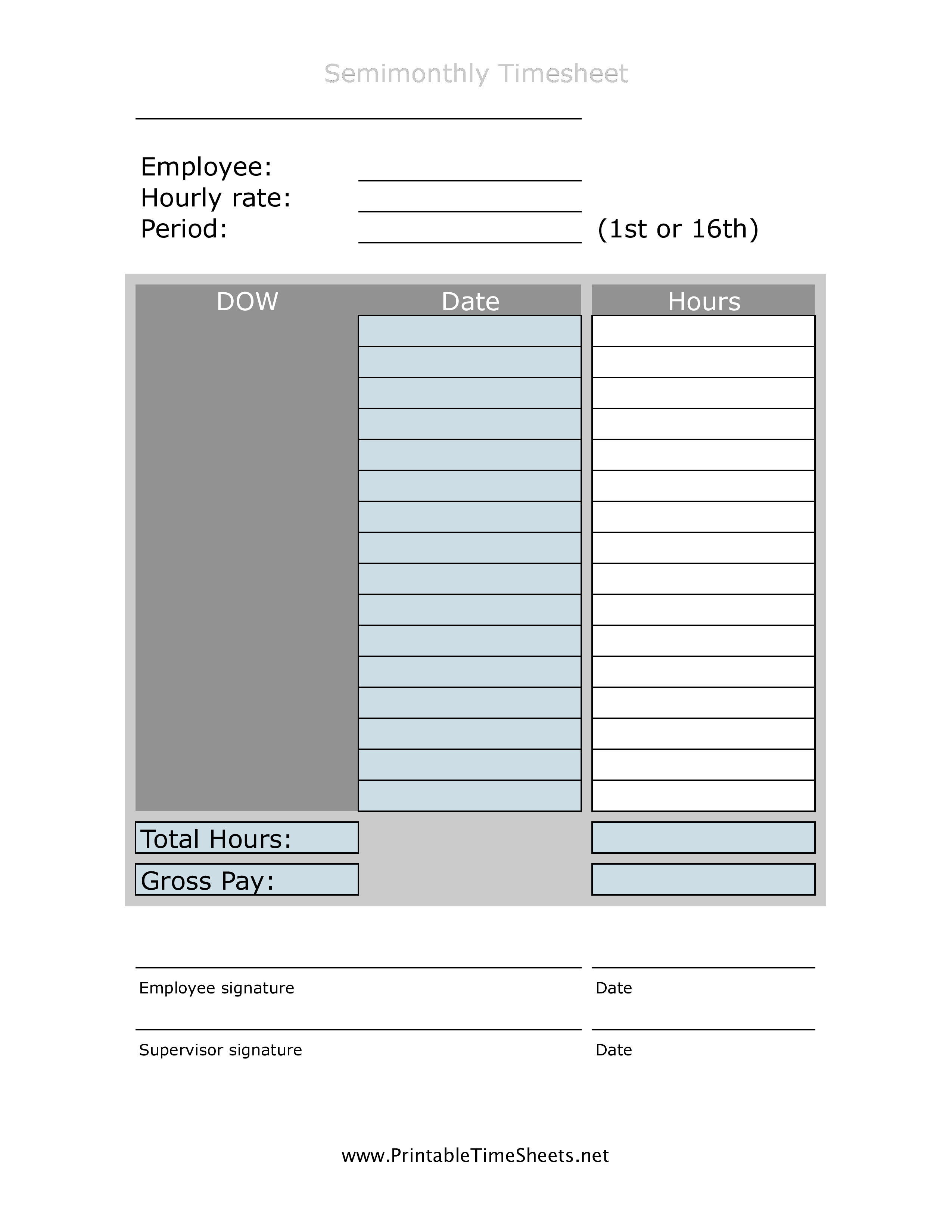 semimonthly template