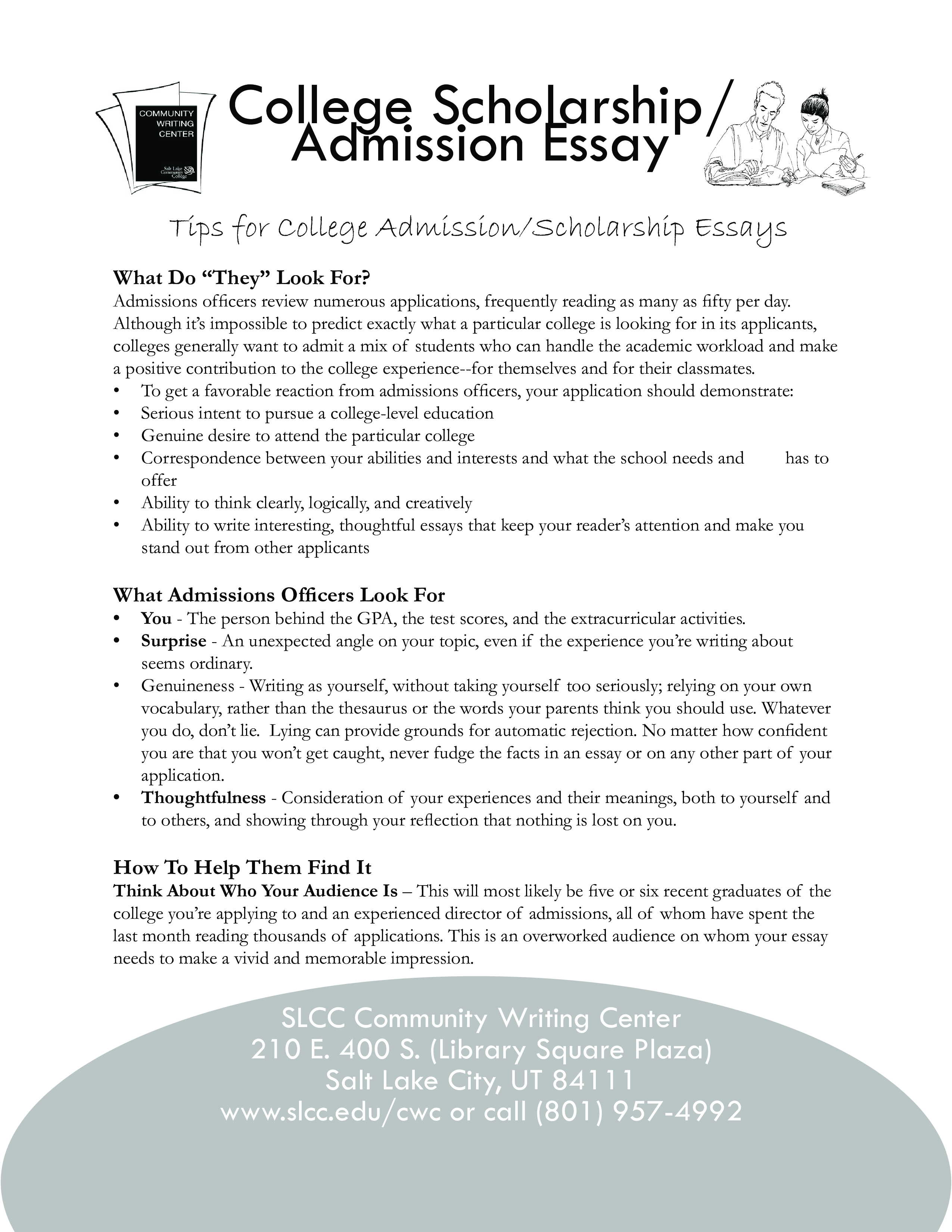 Application essay writing for college