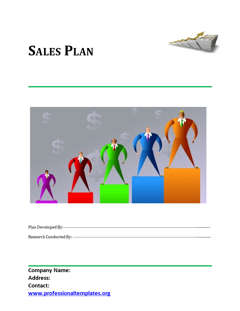 sales plan template voorbeeld afbeelding 