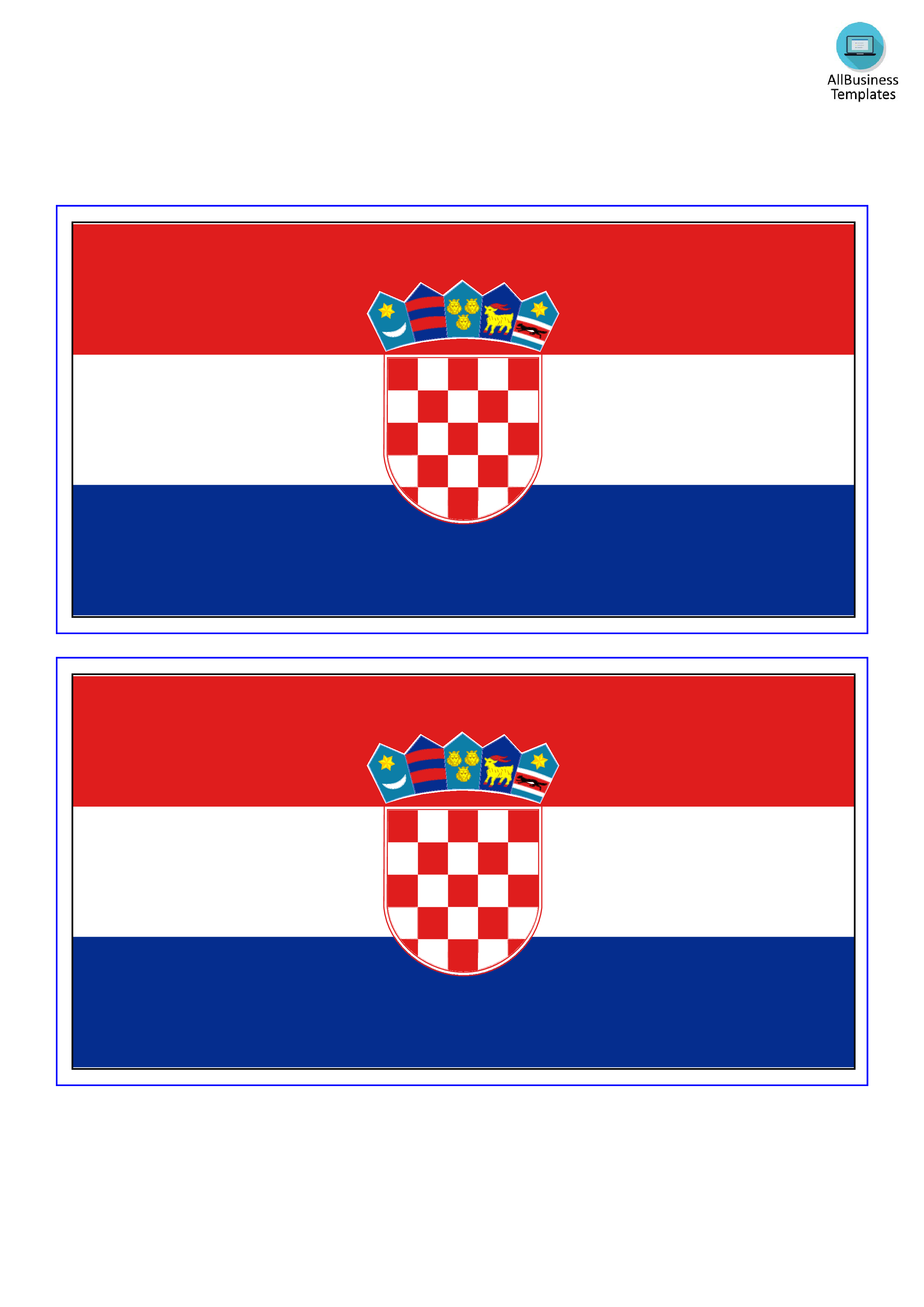 croatia flag template