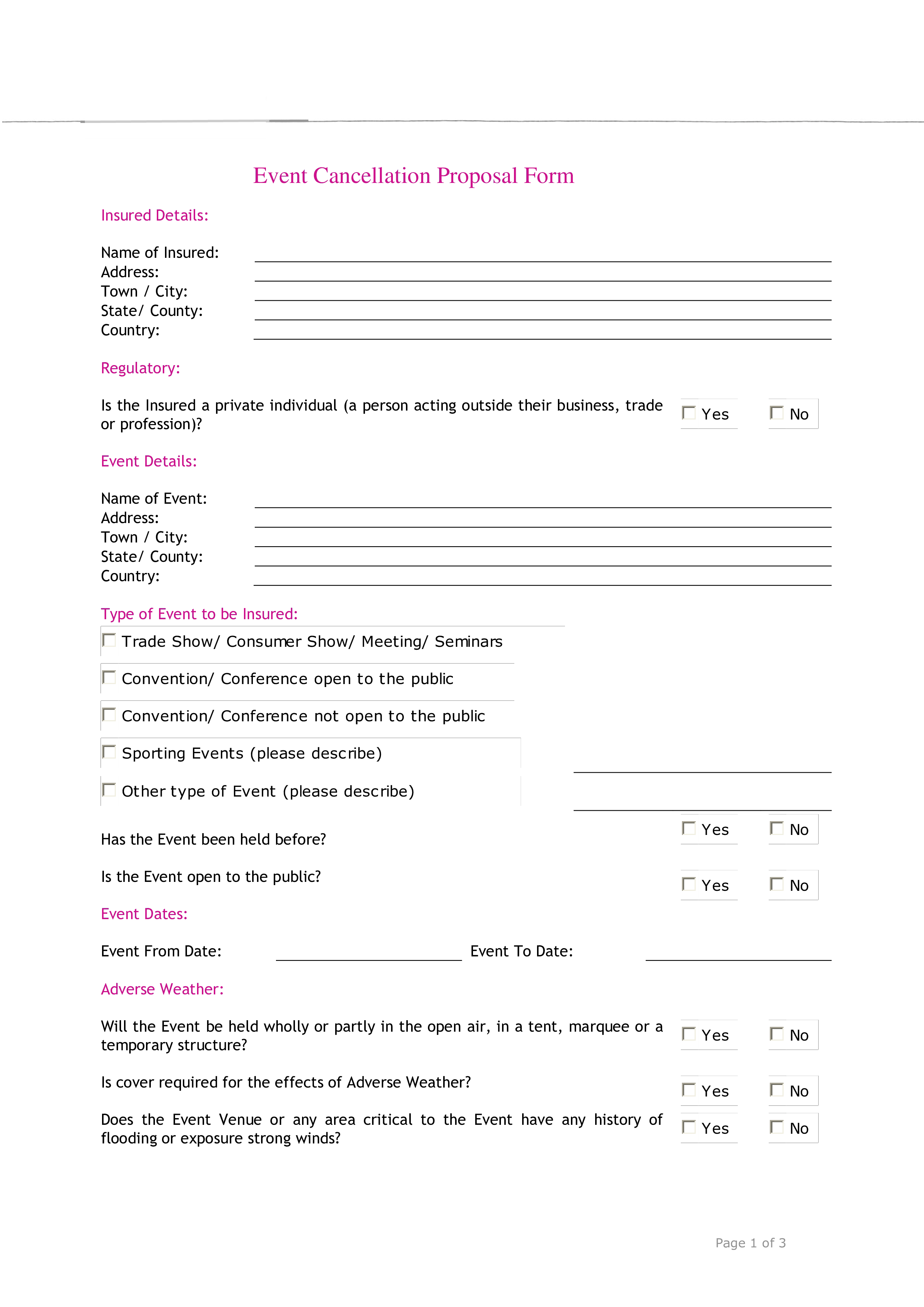 event cancellation proposal form in pdf format Hauptschablonenbild