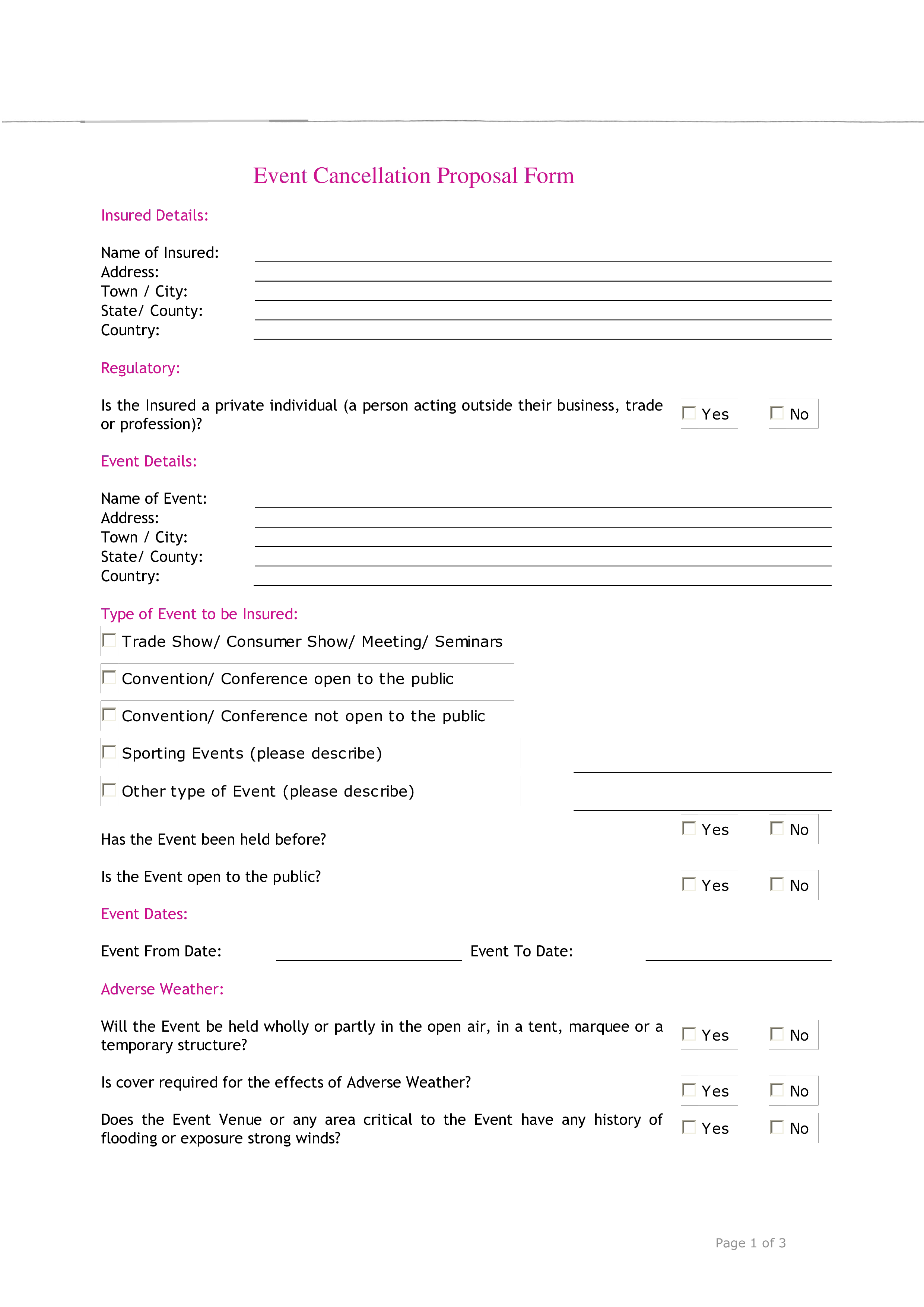 event cancellation proposal form in pdf format voorbeeld afbeelding 