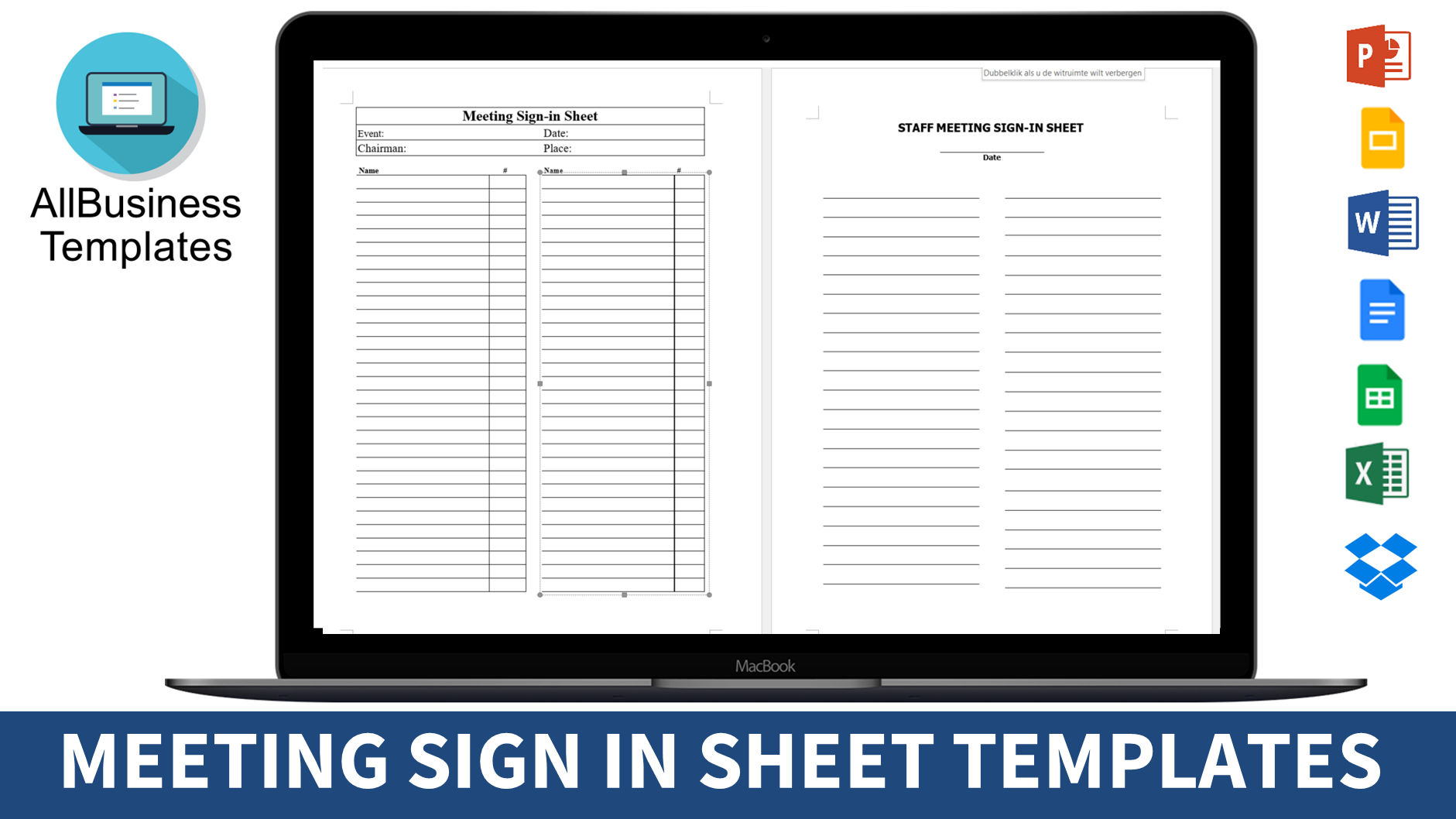 Kostenloses Meeting Sign In Sheet In Meeting Sign In Sheet Template
