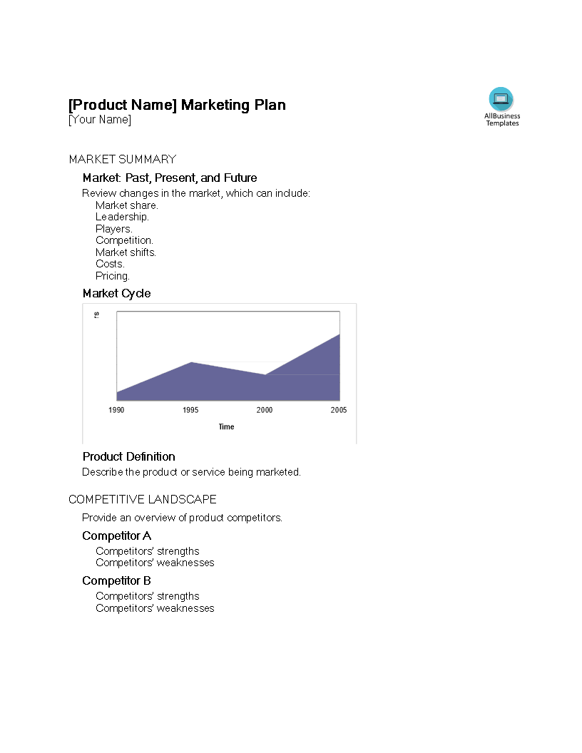 new product marketing plan modèles