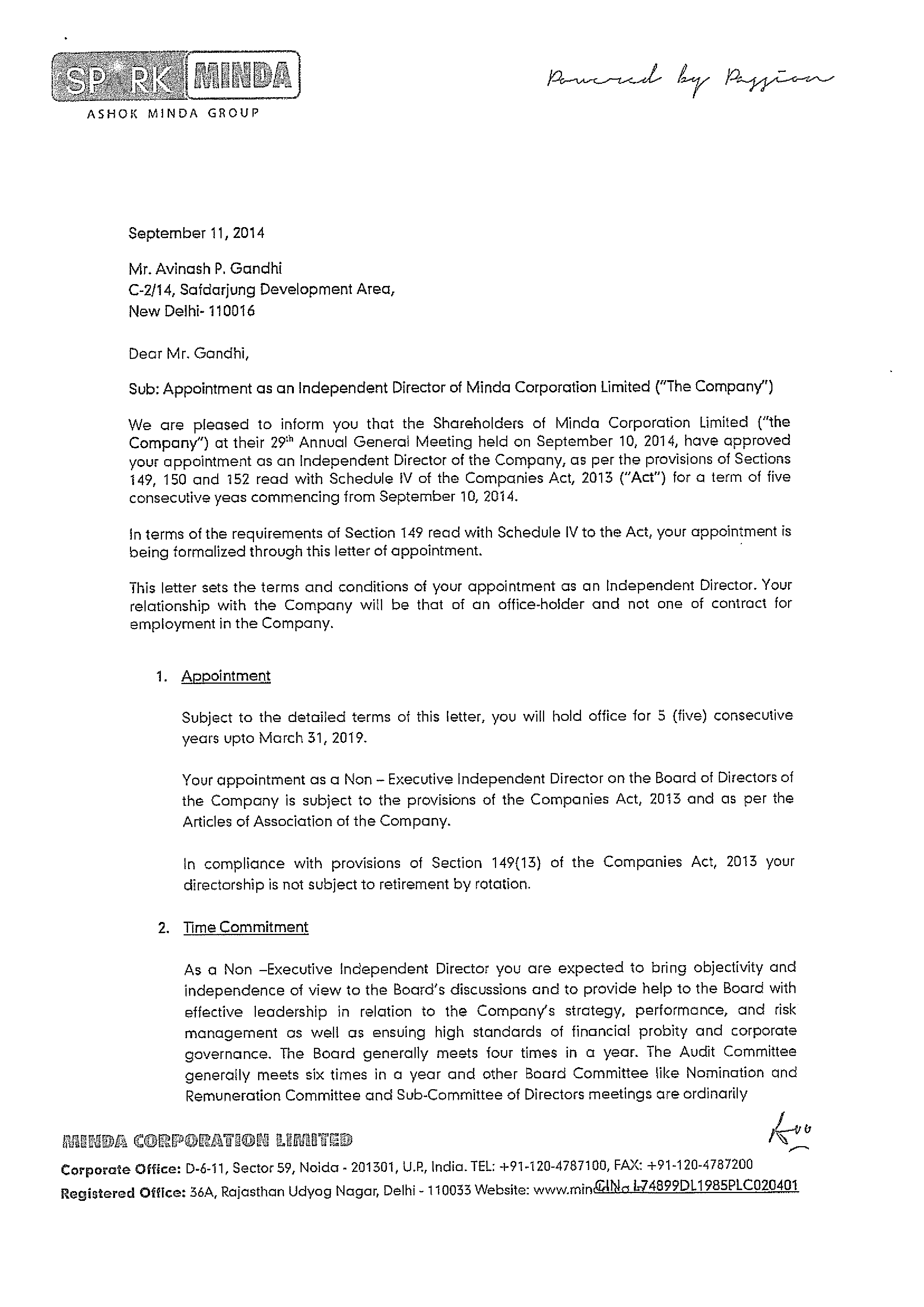 business development director appointment letter modèles