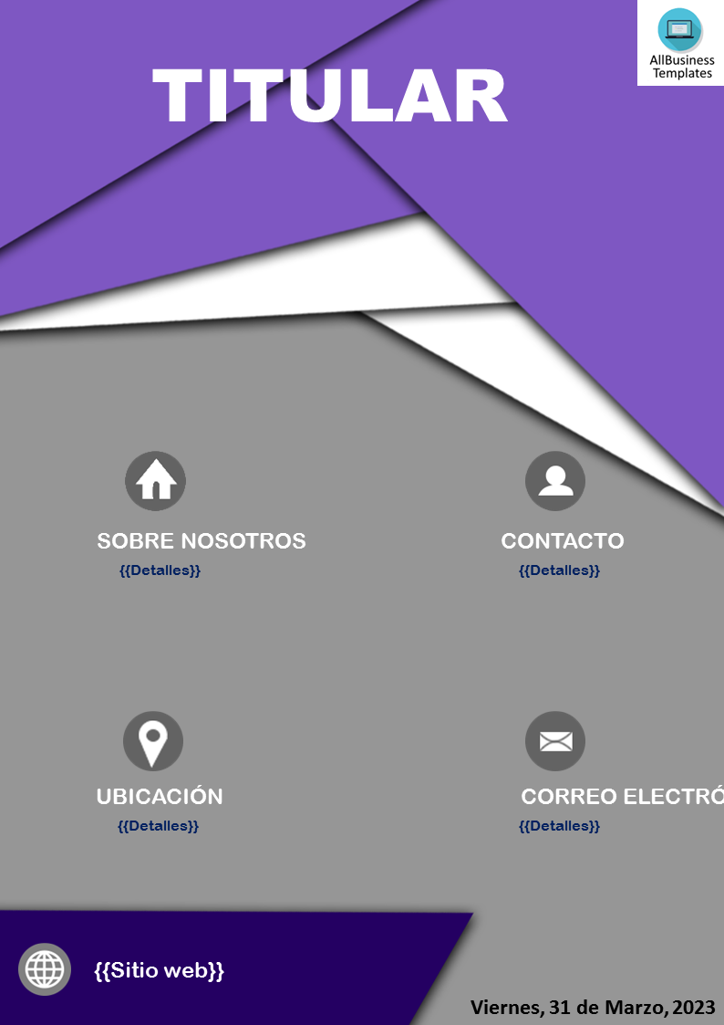 folleto informativo template