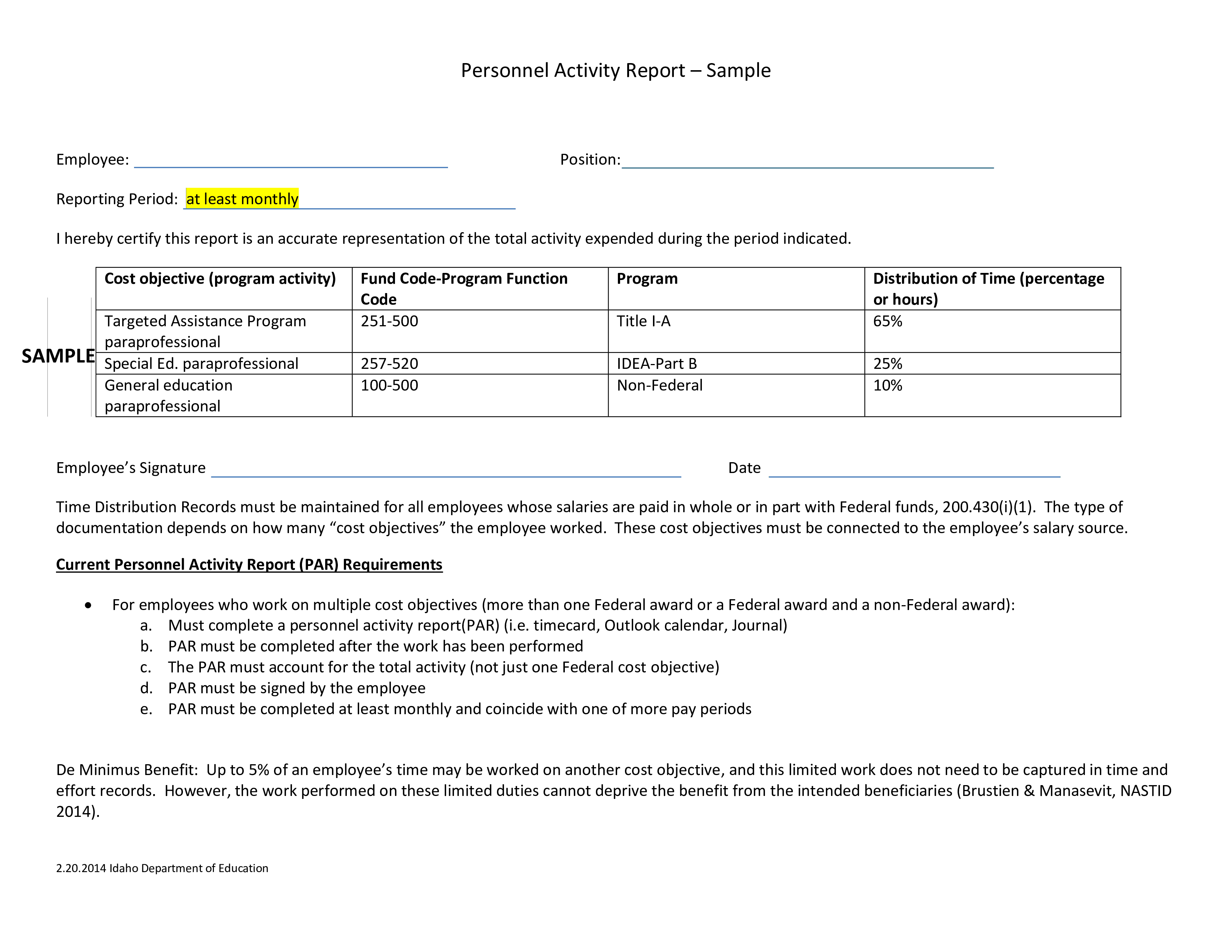 employee monthly activity report template