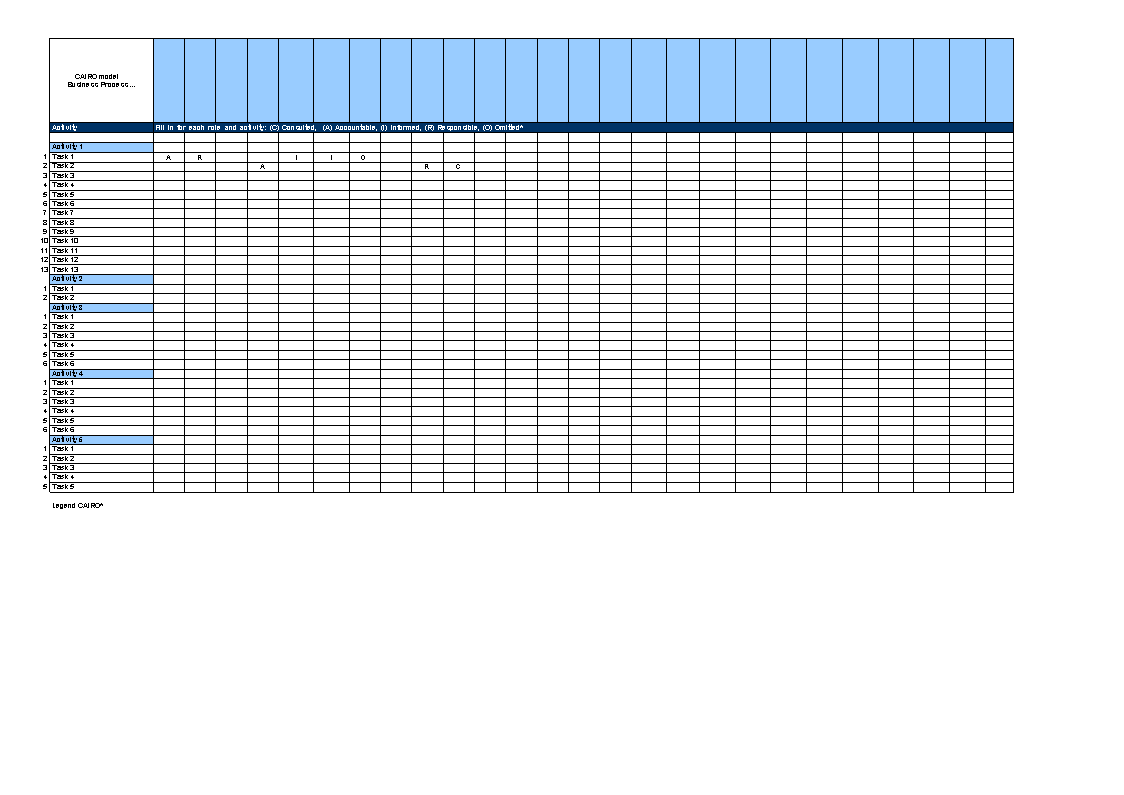 cairo verantwoordelijkheden matrix modèles