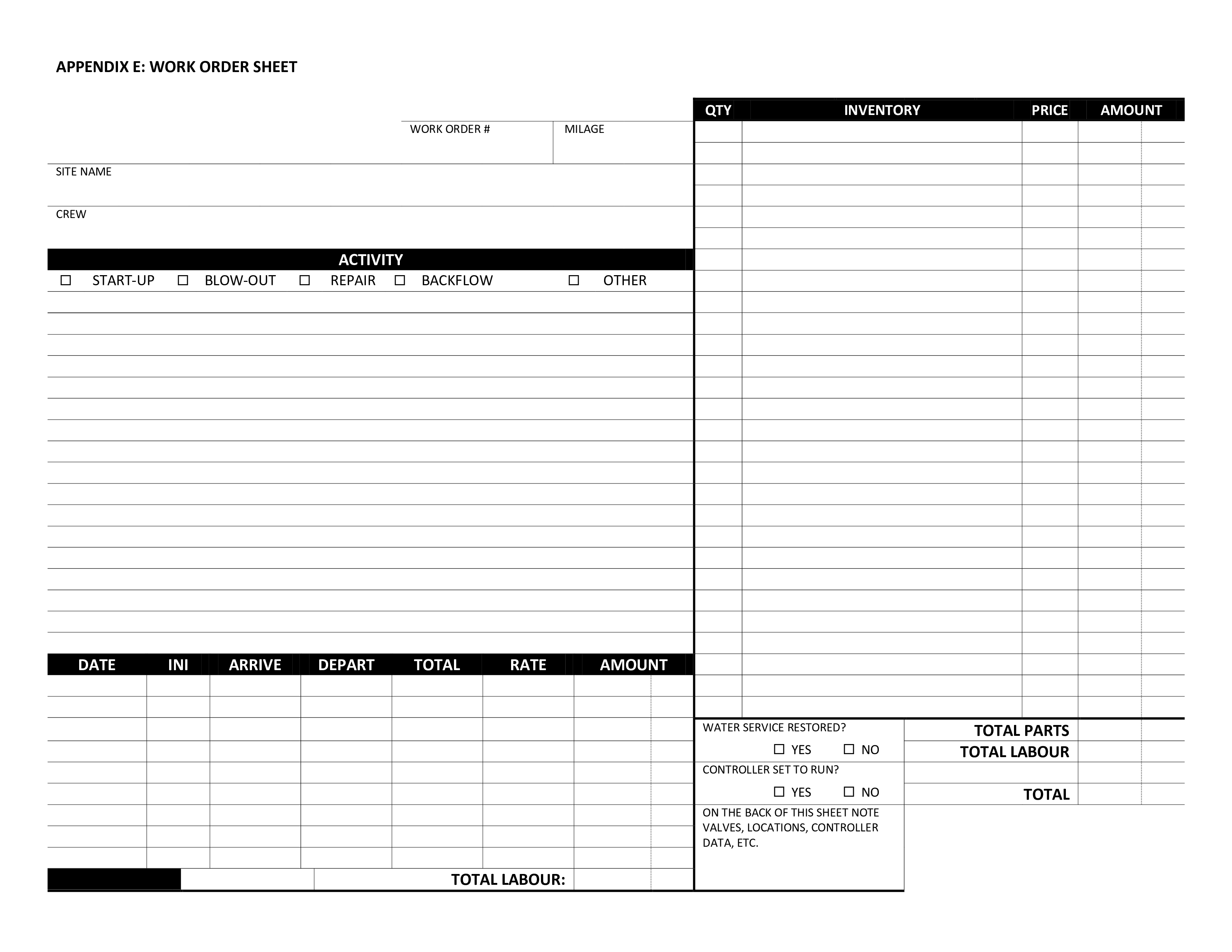 work order sheet plantilla imagen principal