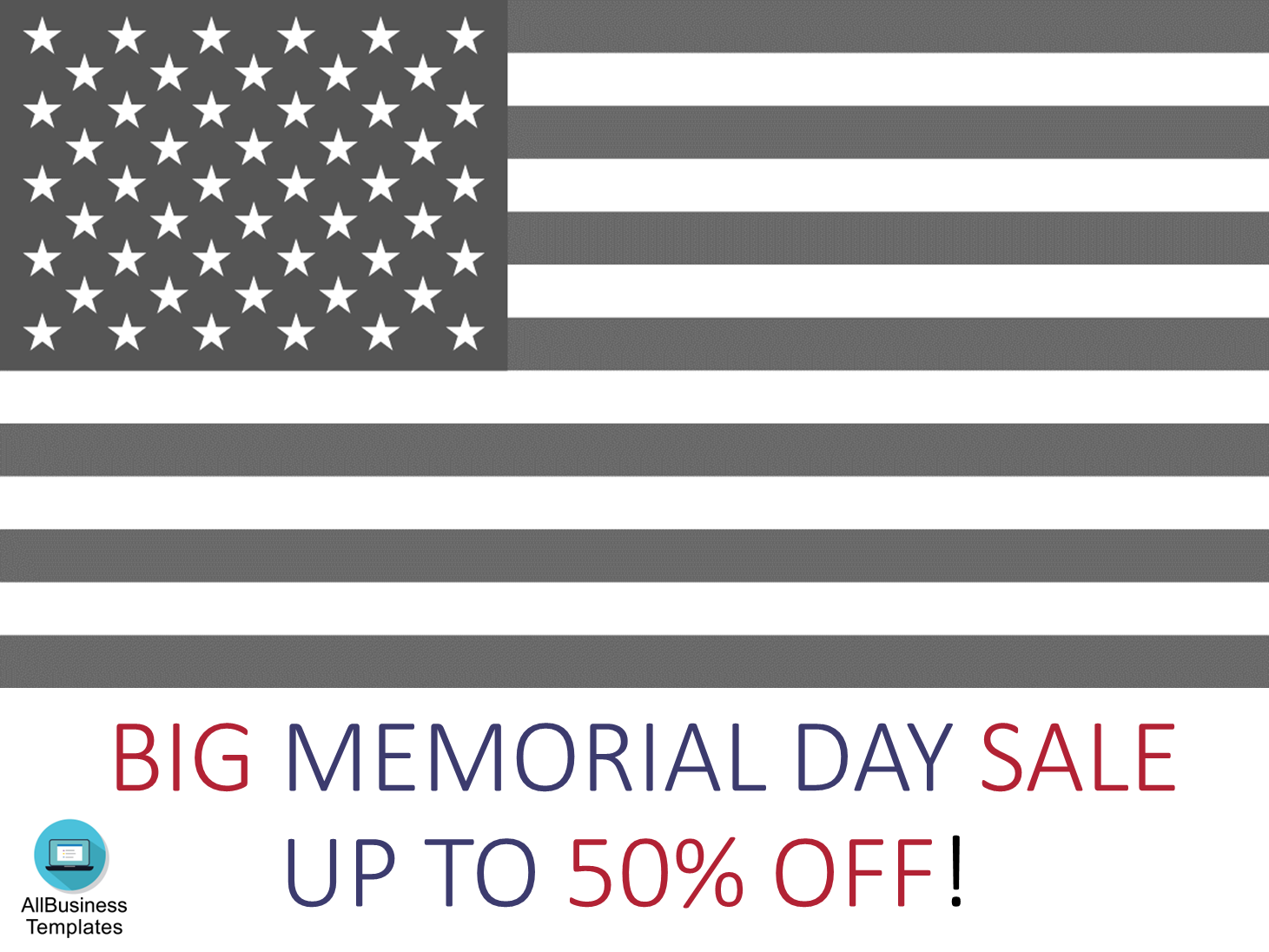 memorial day promotion poster template