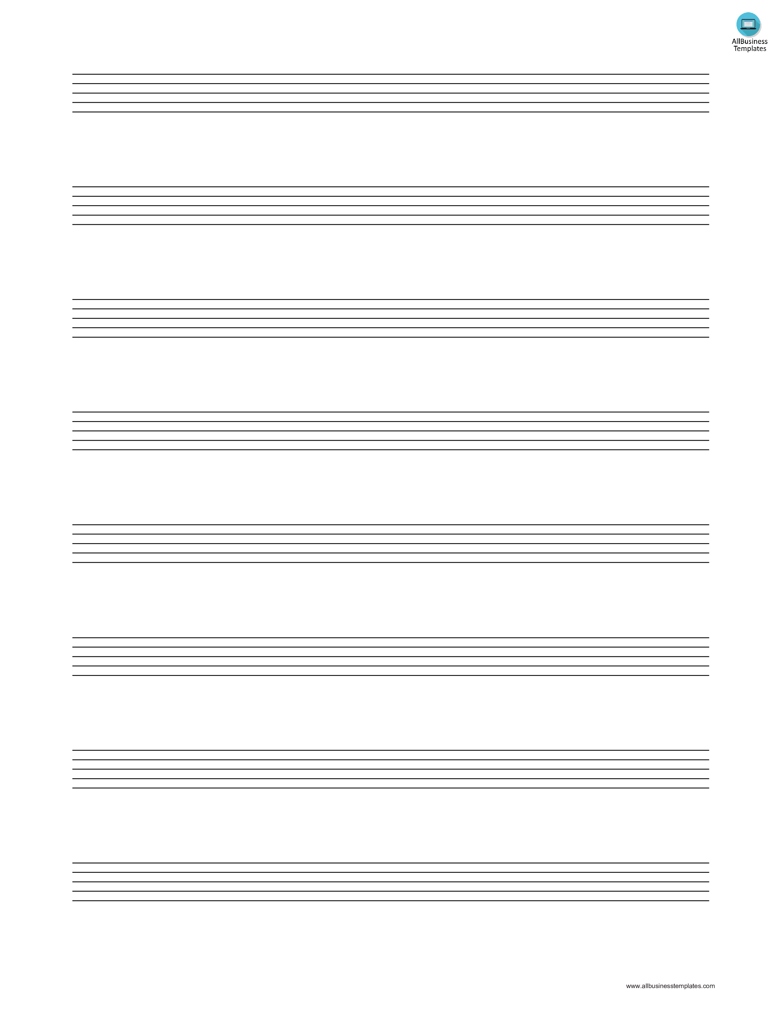 1 staff 8 music letter staff paper template